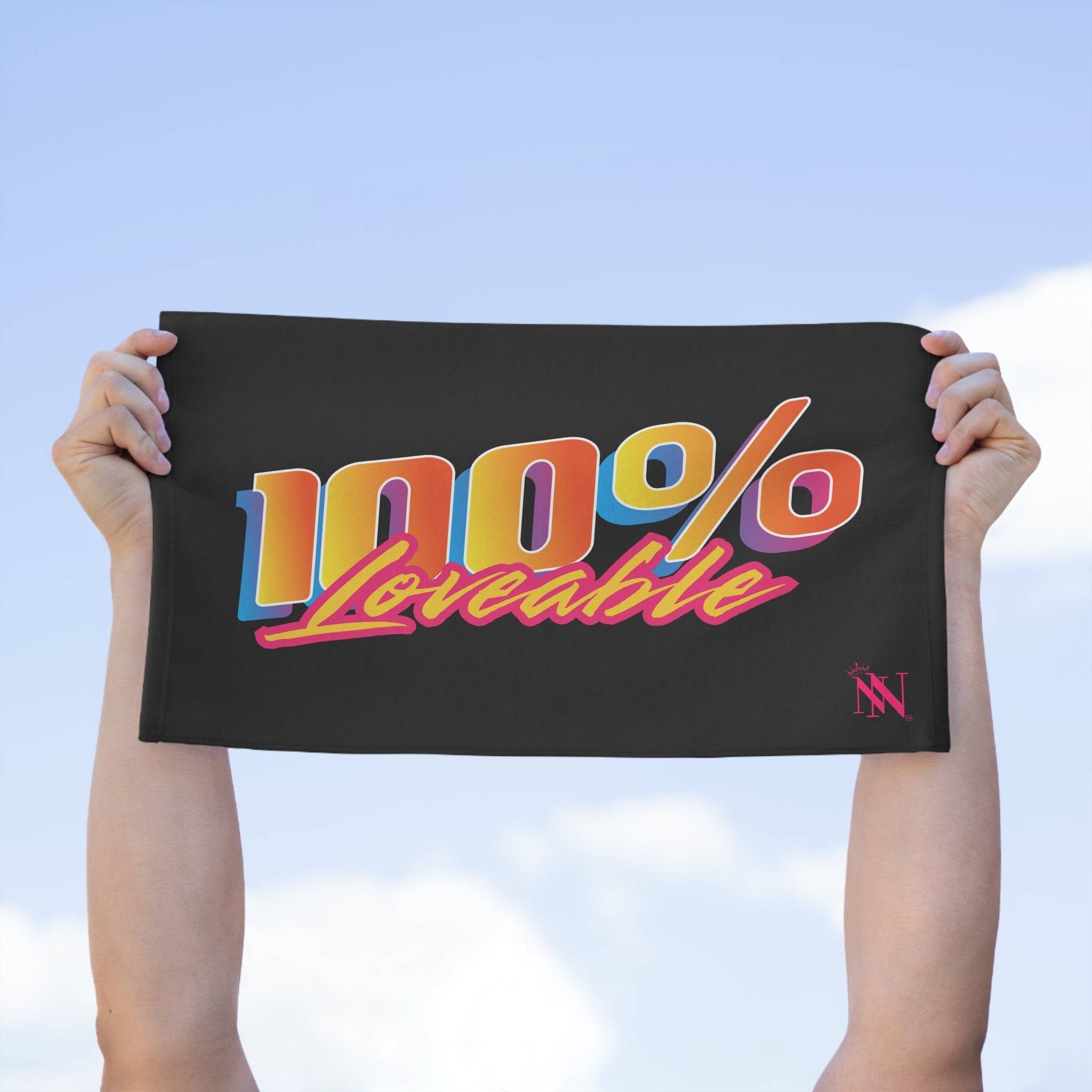 100% Loveable Black Mix & Match Soft Sex Towels | Flirty Lovers’ Gifts