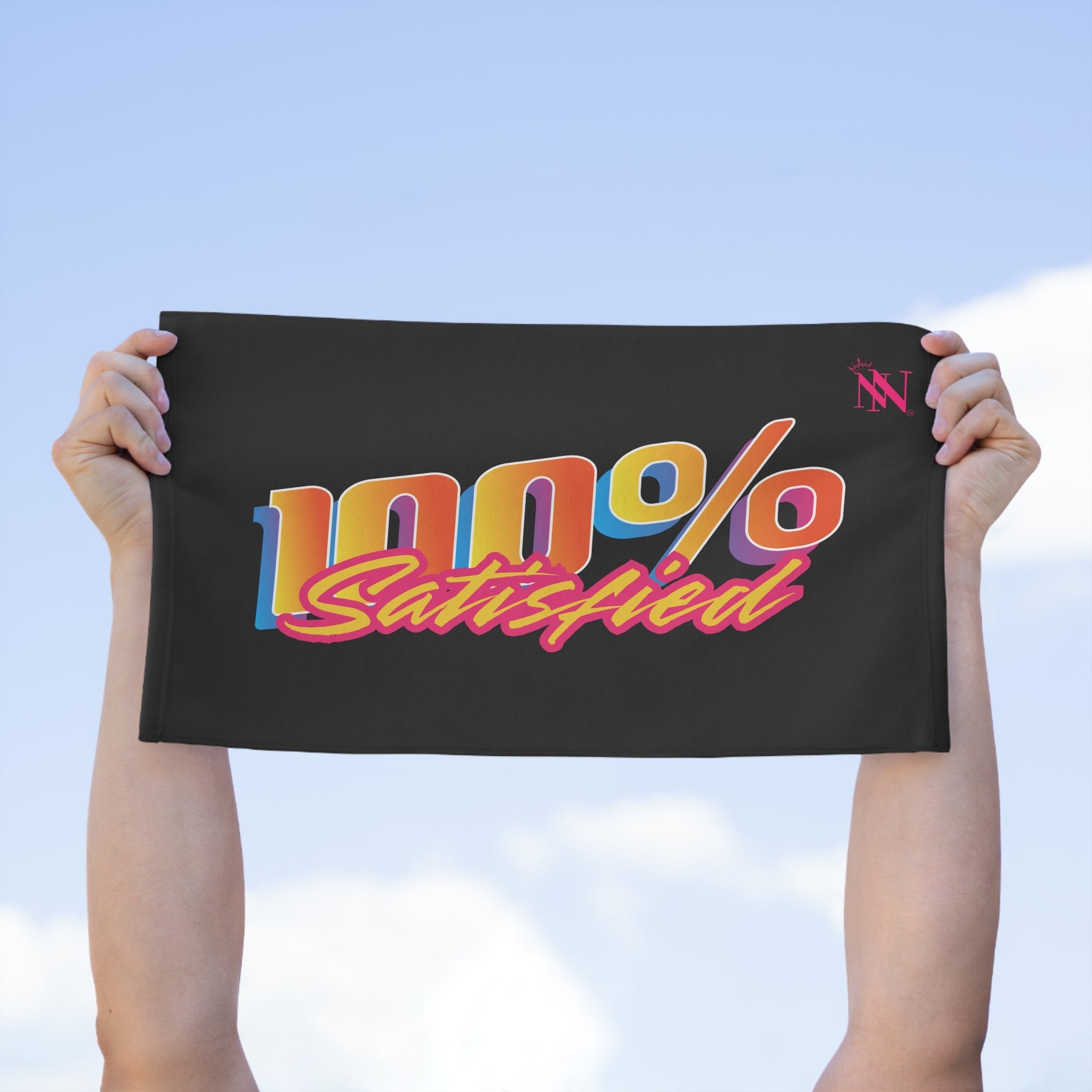 100% Satisfied Black | Mix & Match Soft Fun-Flirty Lovers’ Towels