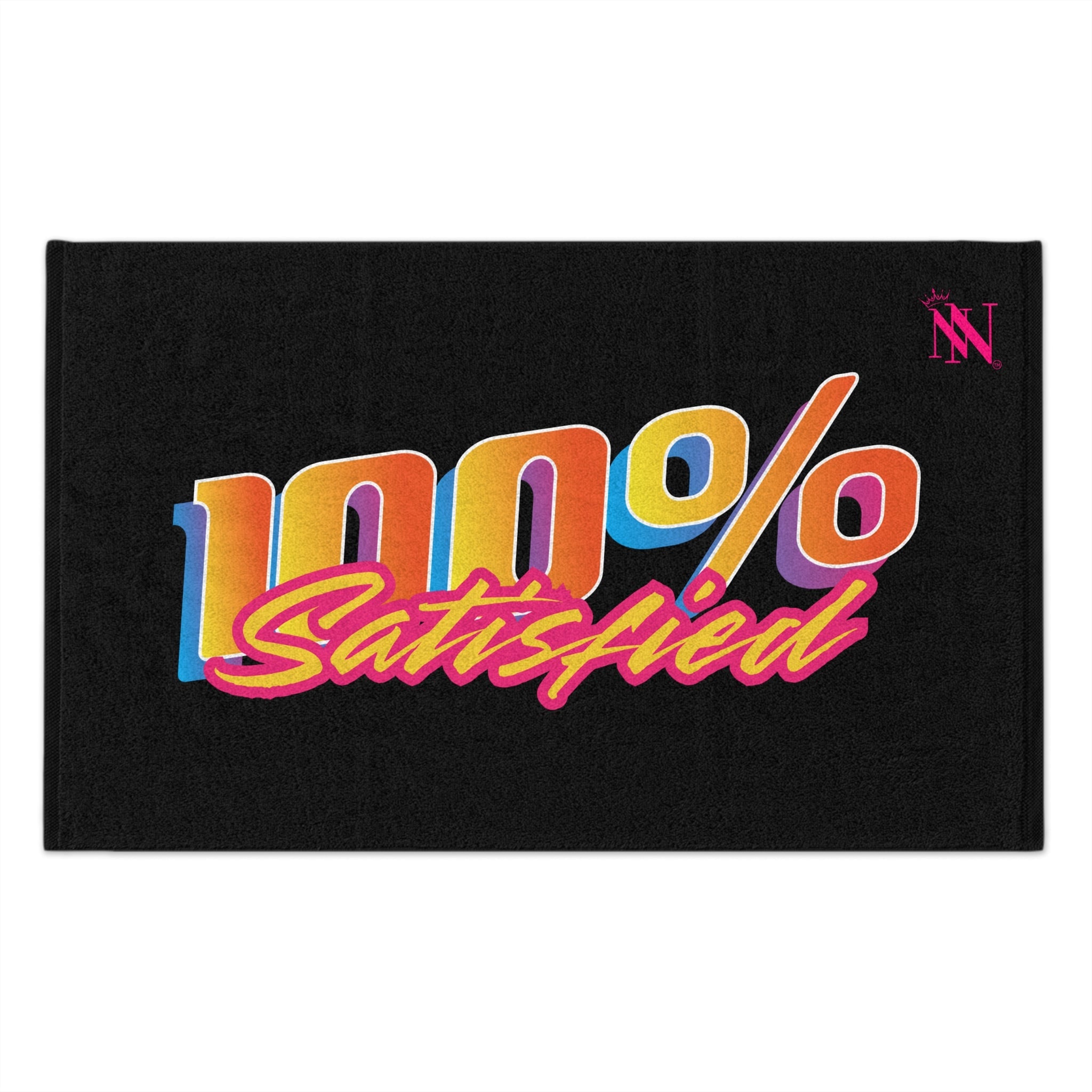 100% Satisfied Black | Mix & Match Soft Fun-Flirty Lovers’ Towels