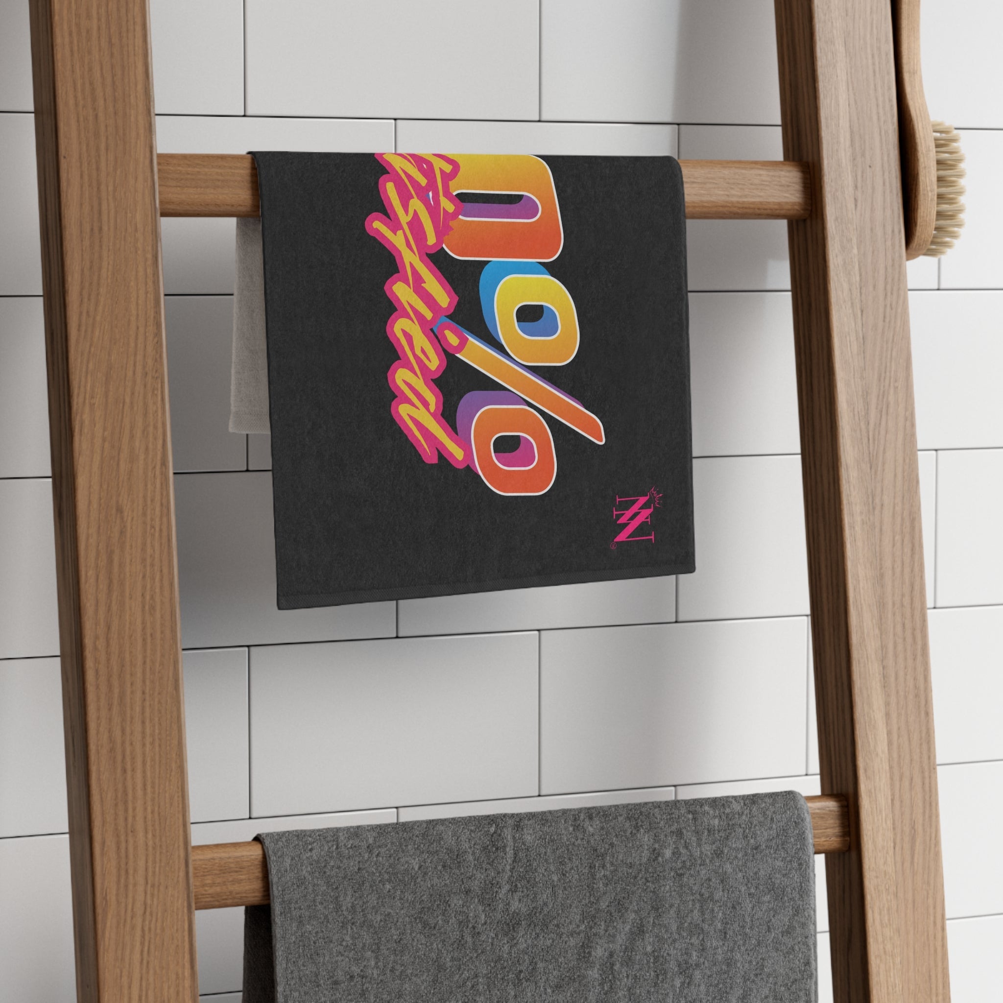 100% Satisfied Black | Mix & Match Soft Fun-Flirty Lovers’ Towels