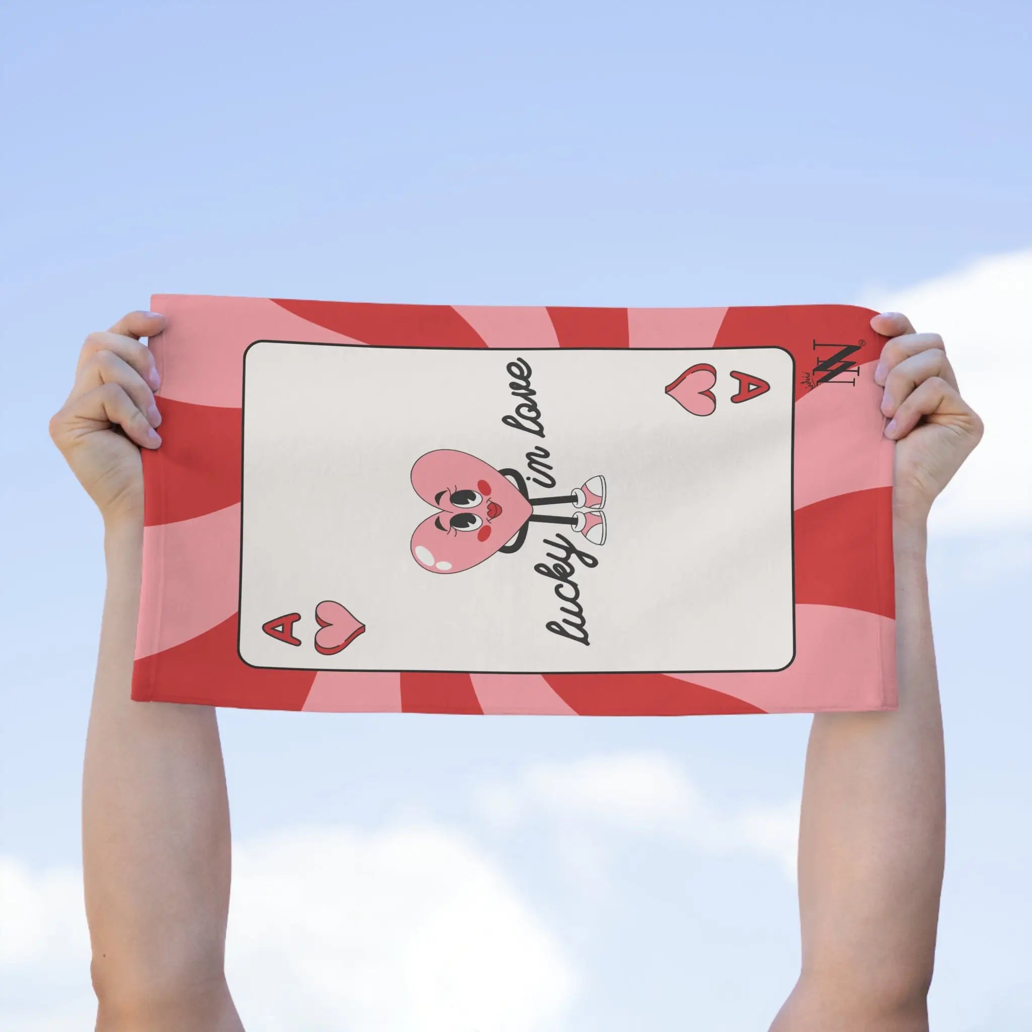 Lucky in Love Card | Mix & Match Soft Fun-Flirty Lovers’ Towels