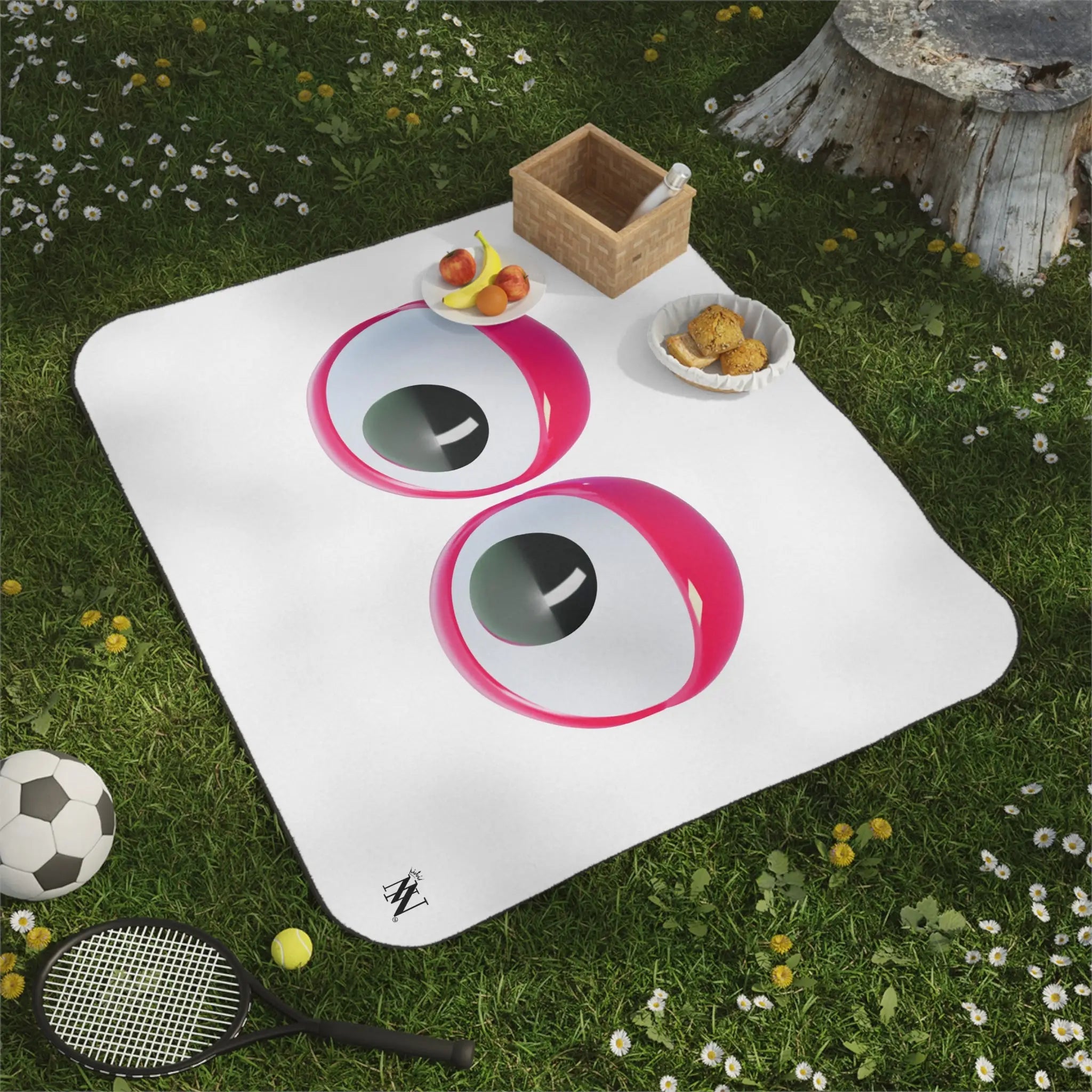 Wobbly Eyes | Mix Match Fun-Flirty Lovers’ Water-Resistant Blankets