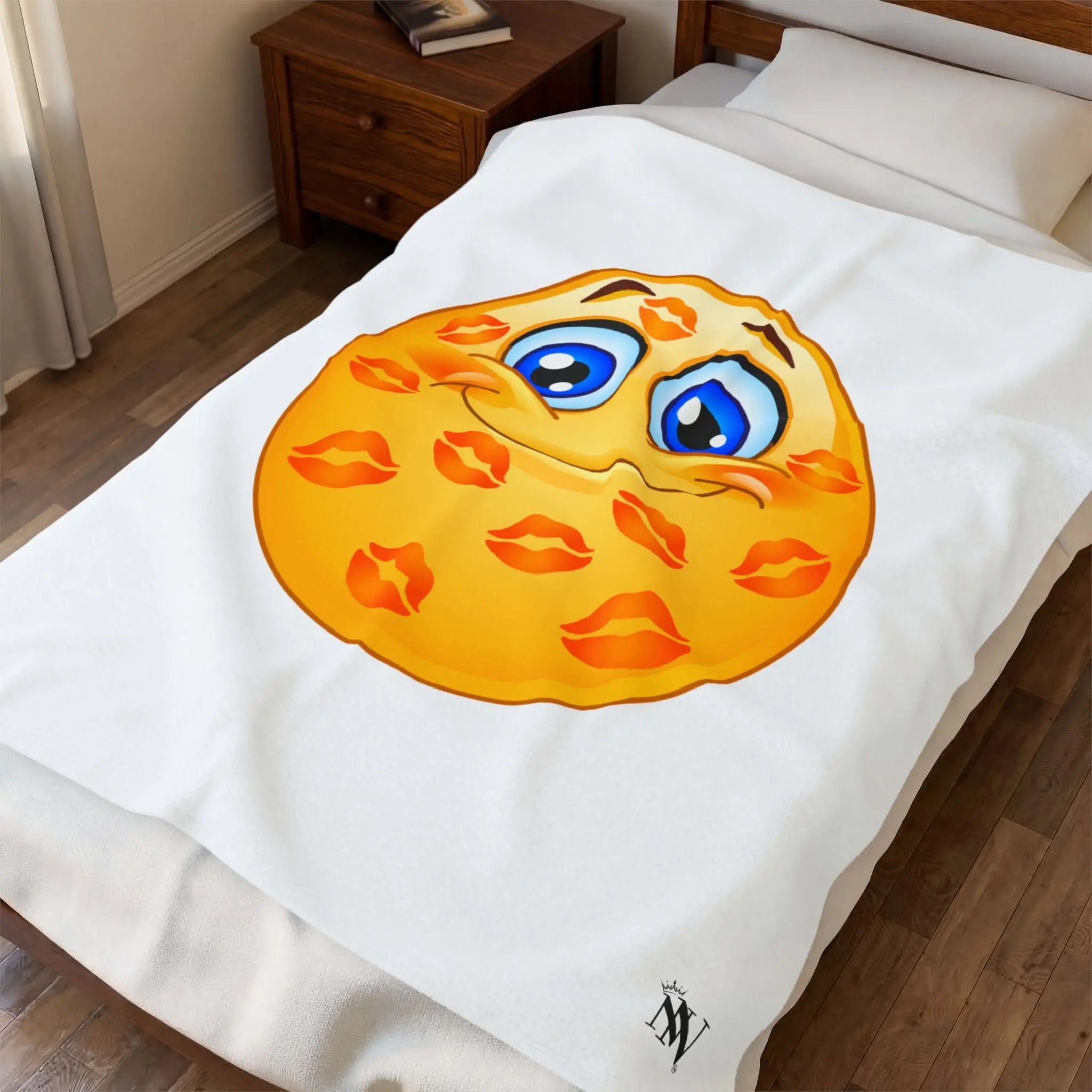 Kisses All Over Emoji Blanket