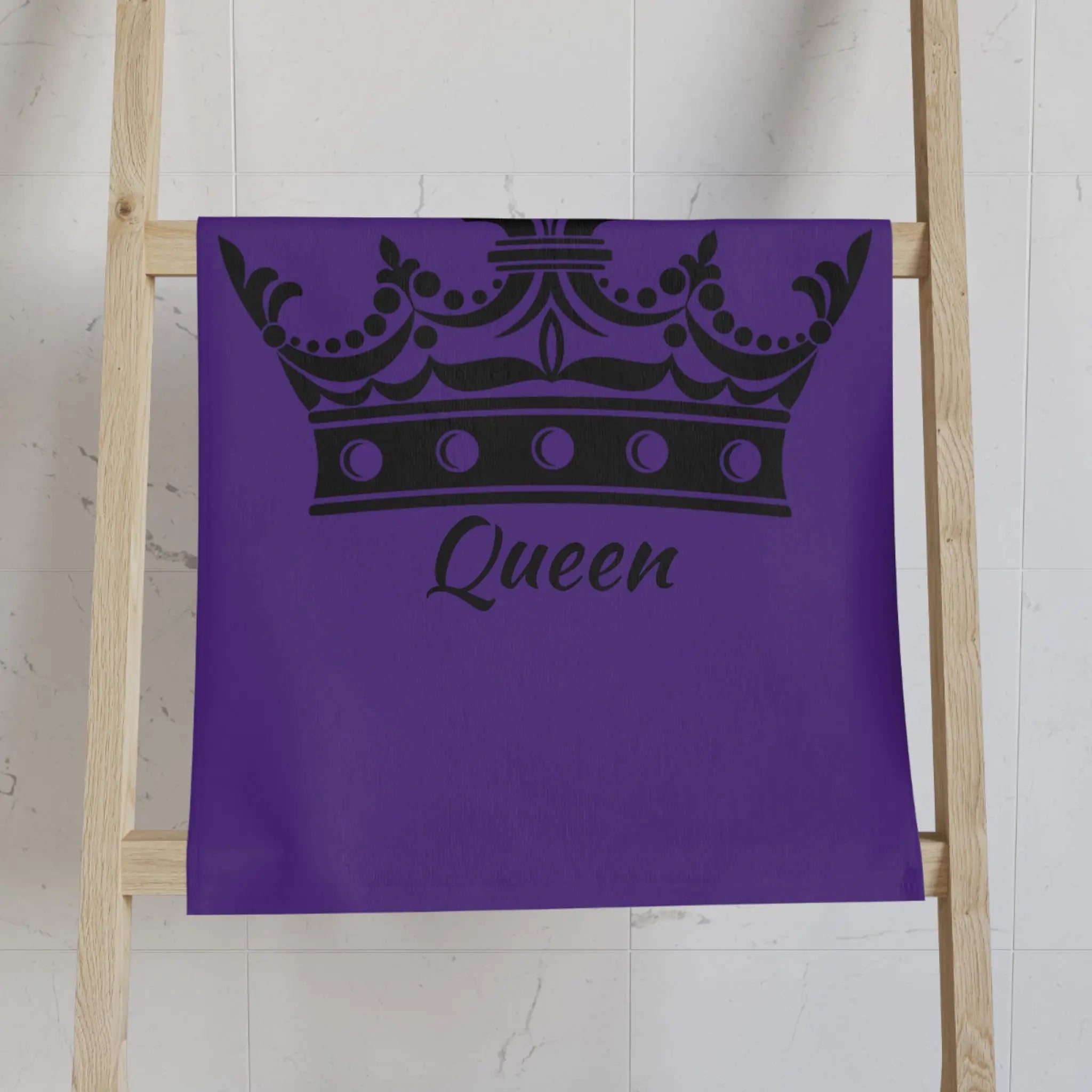 Large Crown Queen Purple Cum Towel