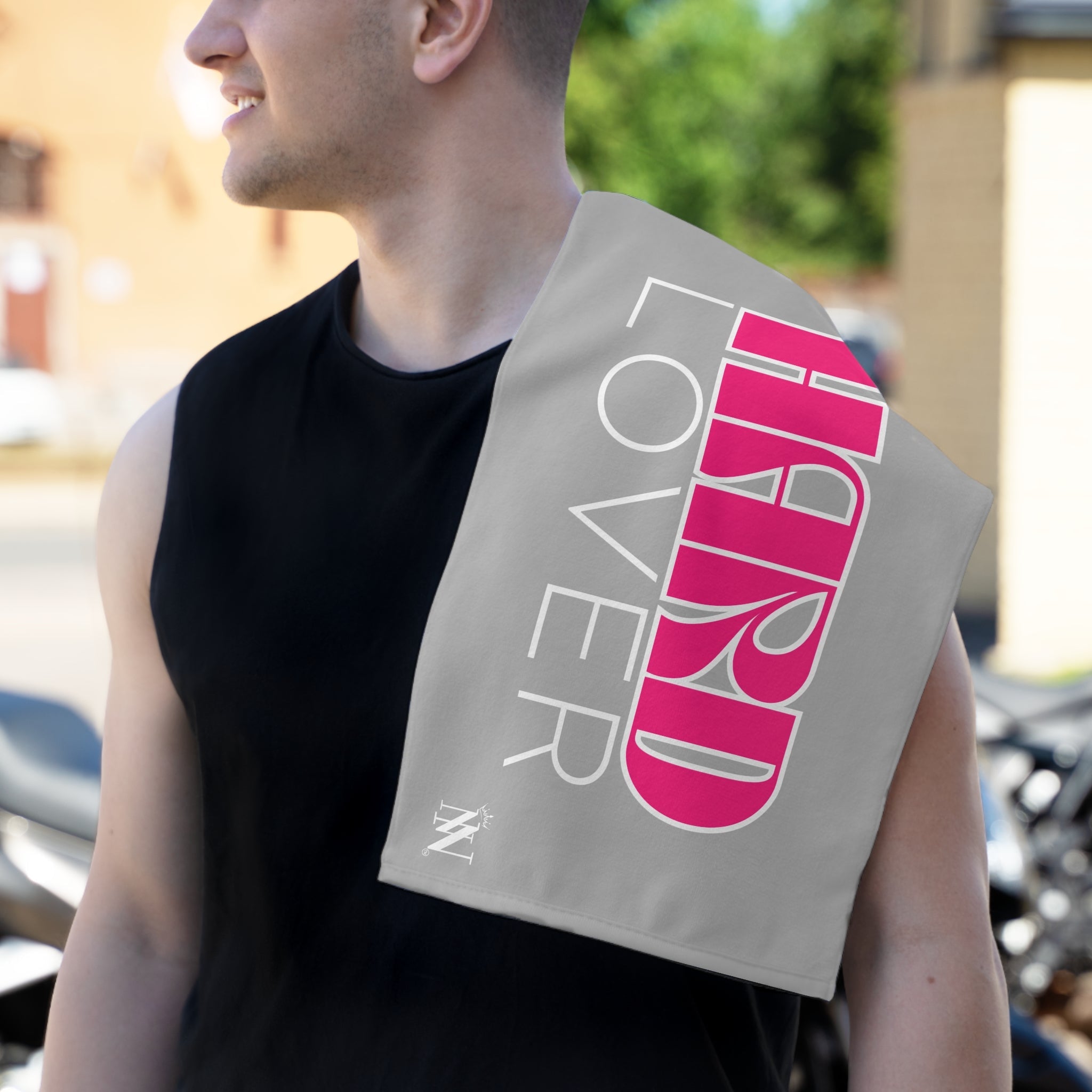 Hard Lover Light Grey | Mix & Match Soft Fun-Flirty Lovers’ Towels