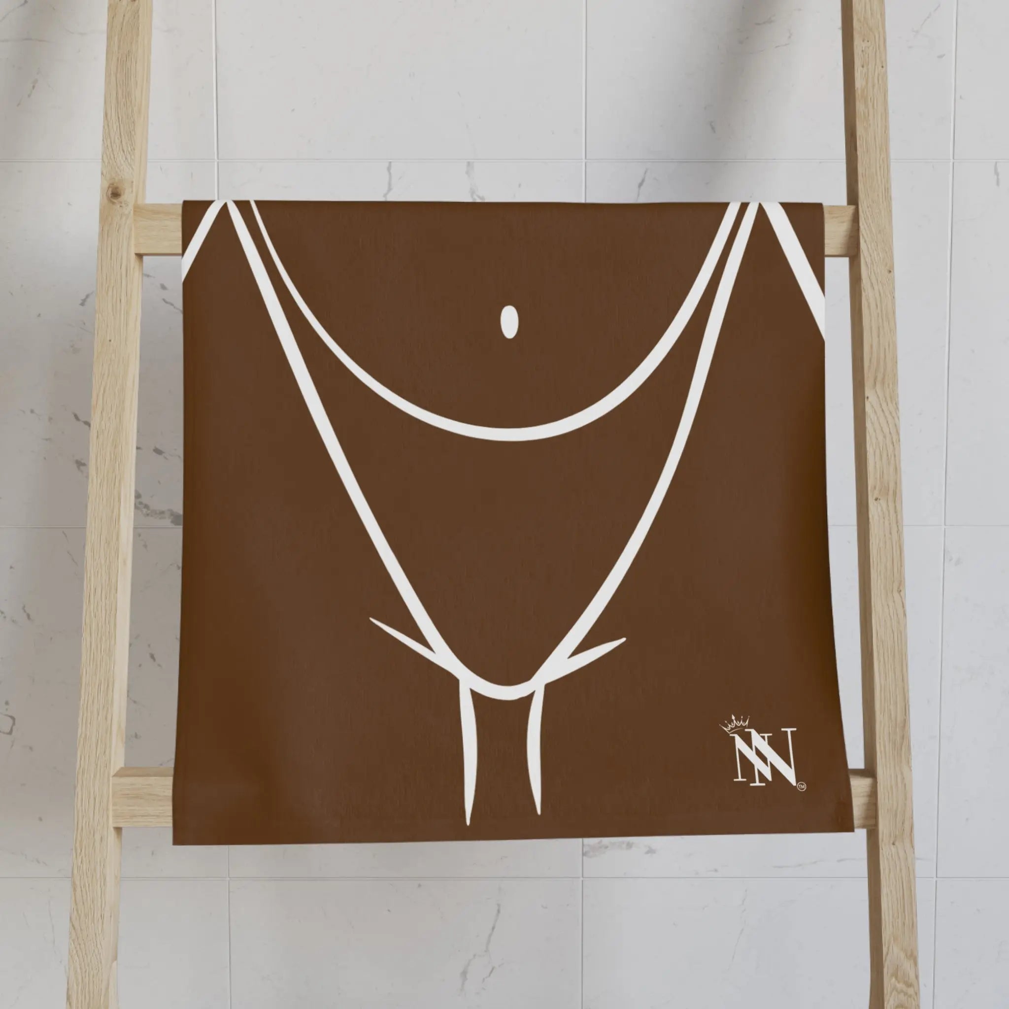 Sexy Female Outline Brown Cum Towel