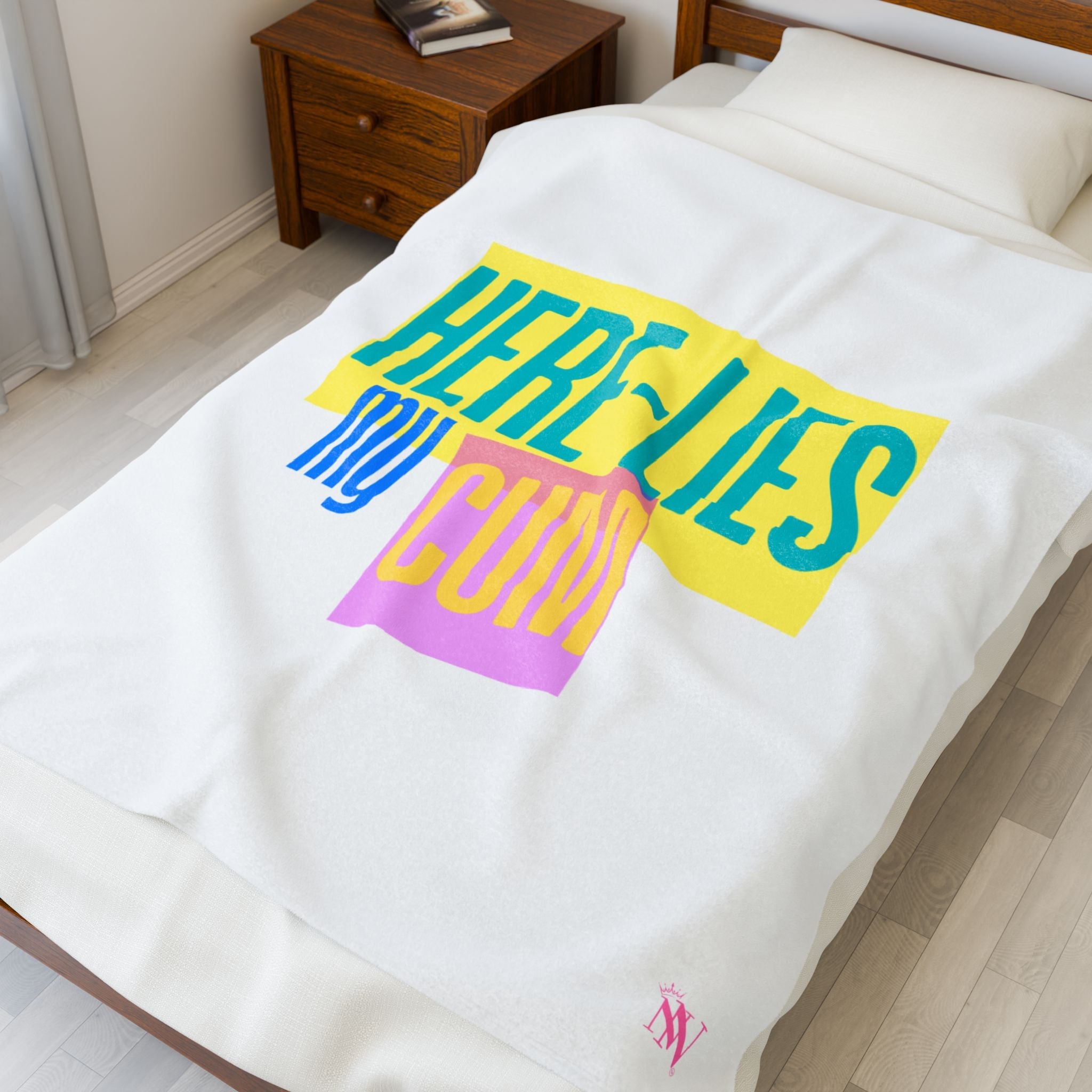 Here Lies My Cum | Mix & Match Fun-Flirty Lovers’ Blankets