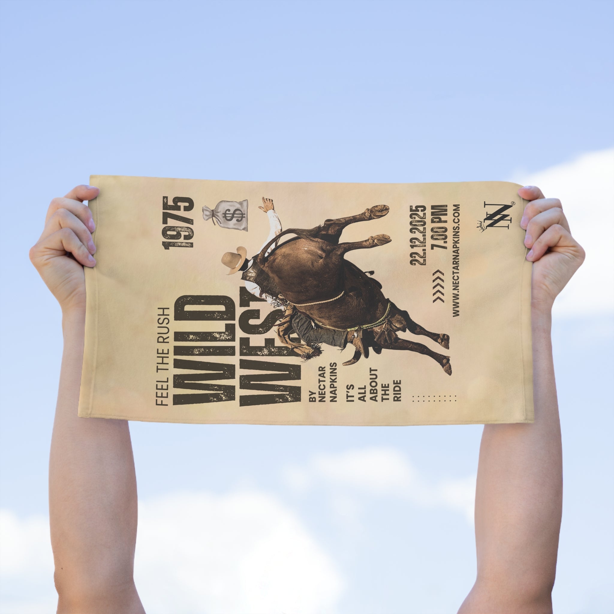 Wild West Poster Luxury Super Soft Couples Love Sex Towel