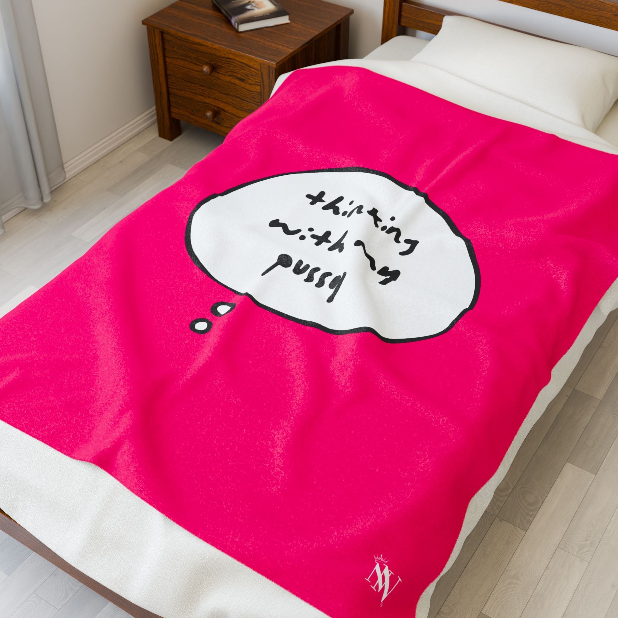 Pink Thinking With My Pussy | Mix & Match Fun-Flirty Lovers’ Blankets