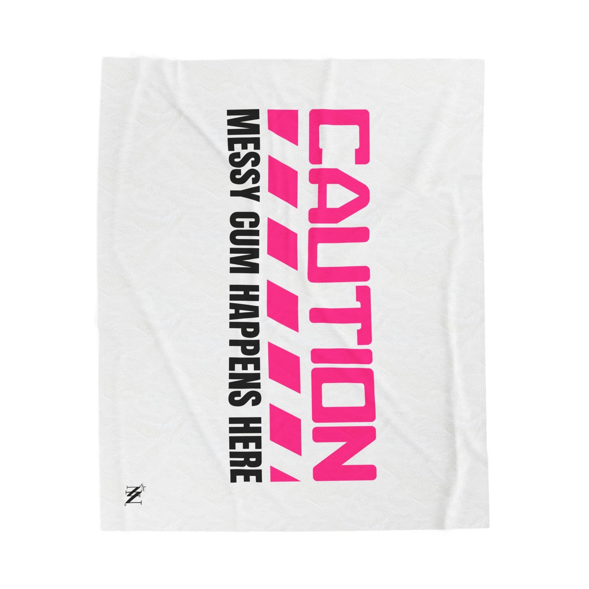 Caution: Messy Cum Happens Here | Mix & Match Velveteen Fun-Flirty Lovers’ Blankets