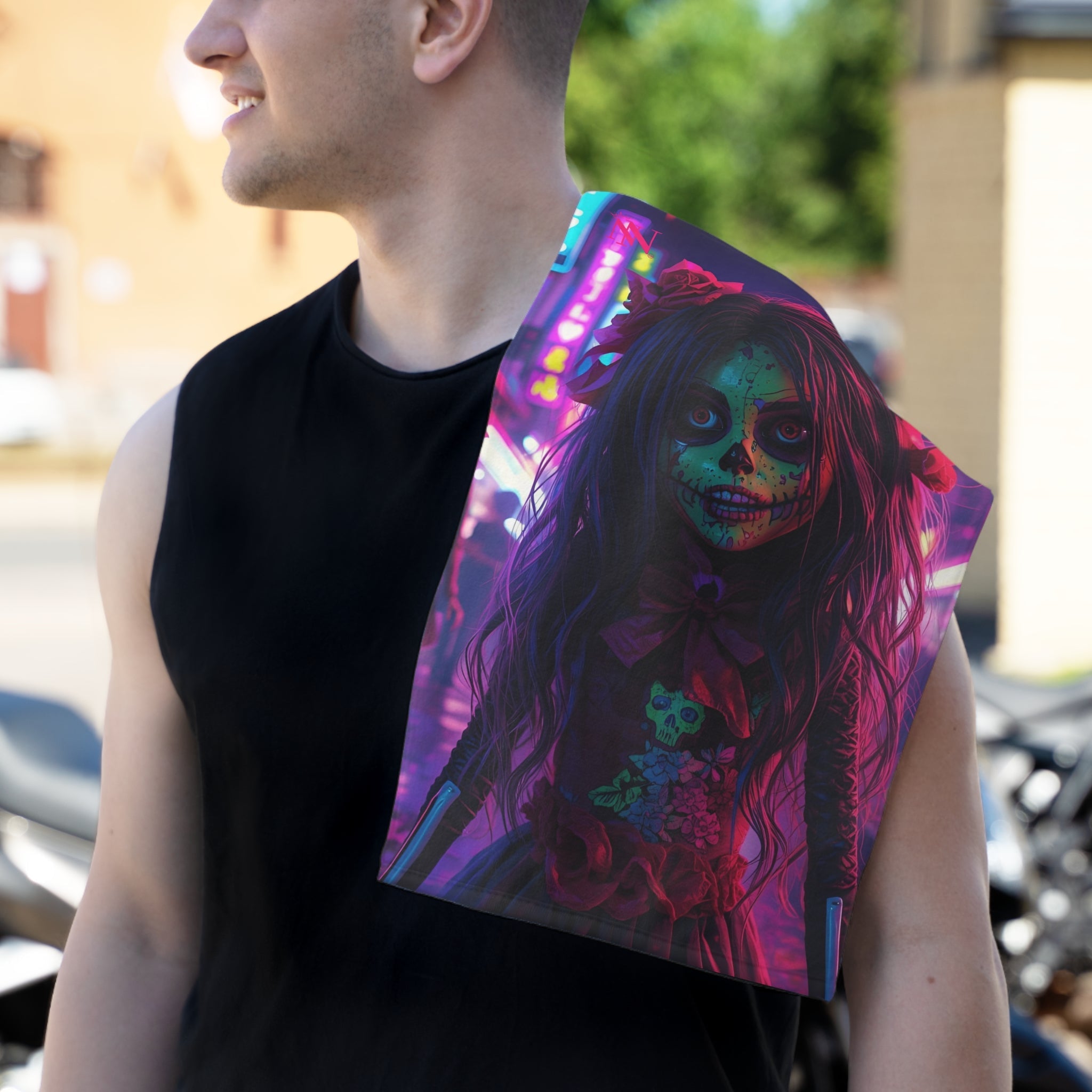 El Día de los Muertos Doll Graphic | Mix & Match Soft Fun-Flirty Lovers’ Towels