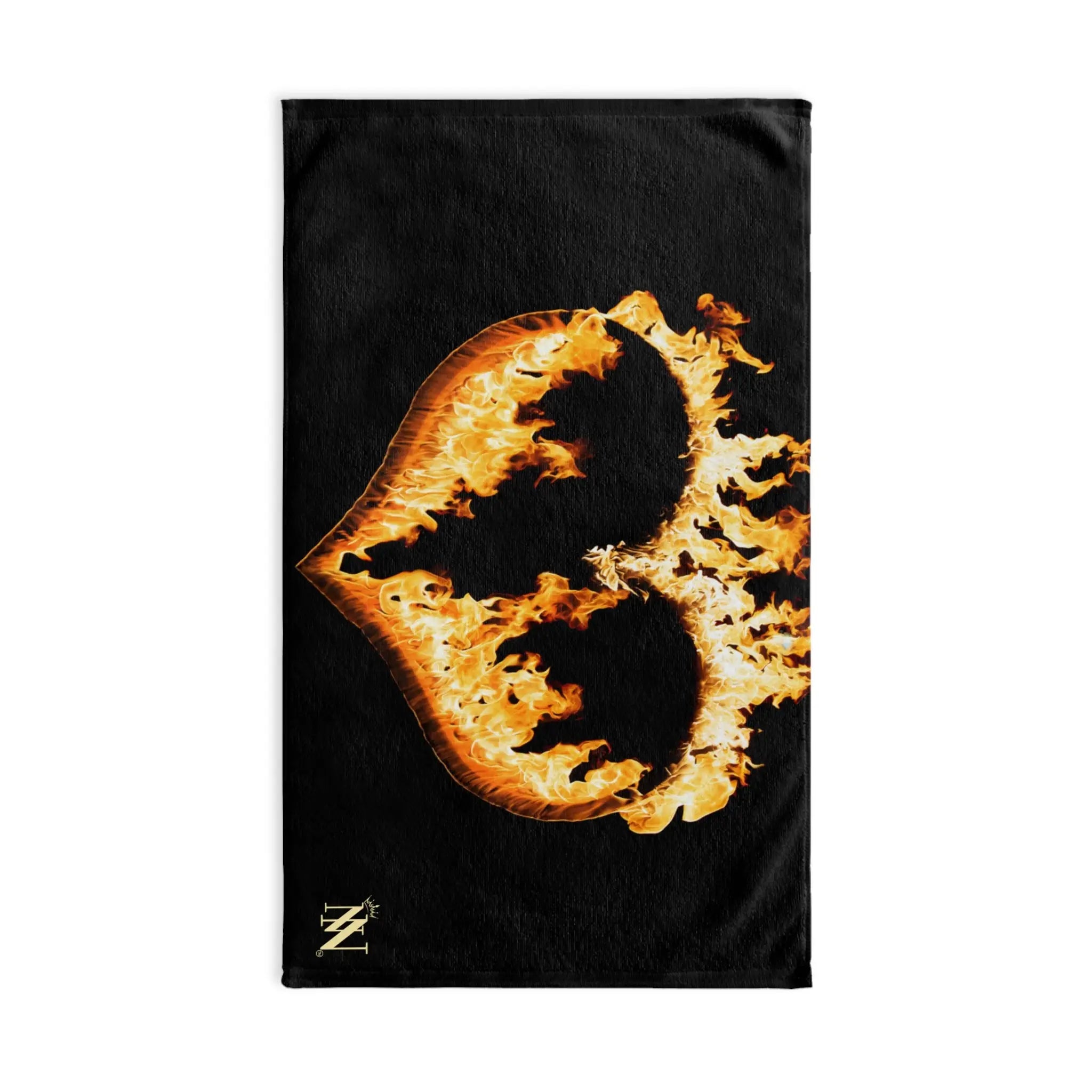 Burning 3D Heart Fire Cum Towel