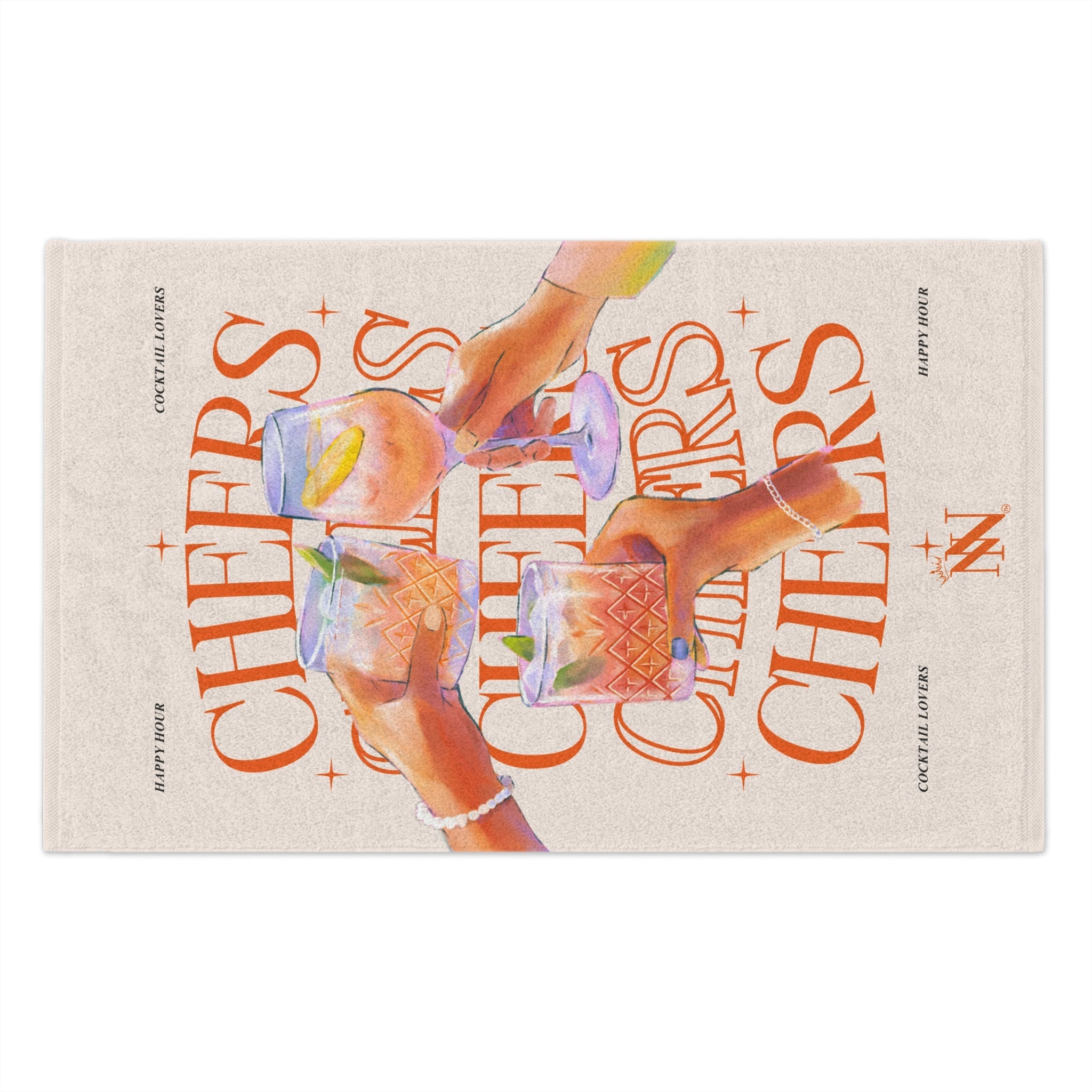 Cheers Cocktail Lovers | Mix & Match Soft Fun-Flirty Lovers’ Towels