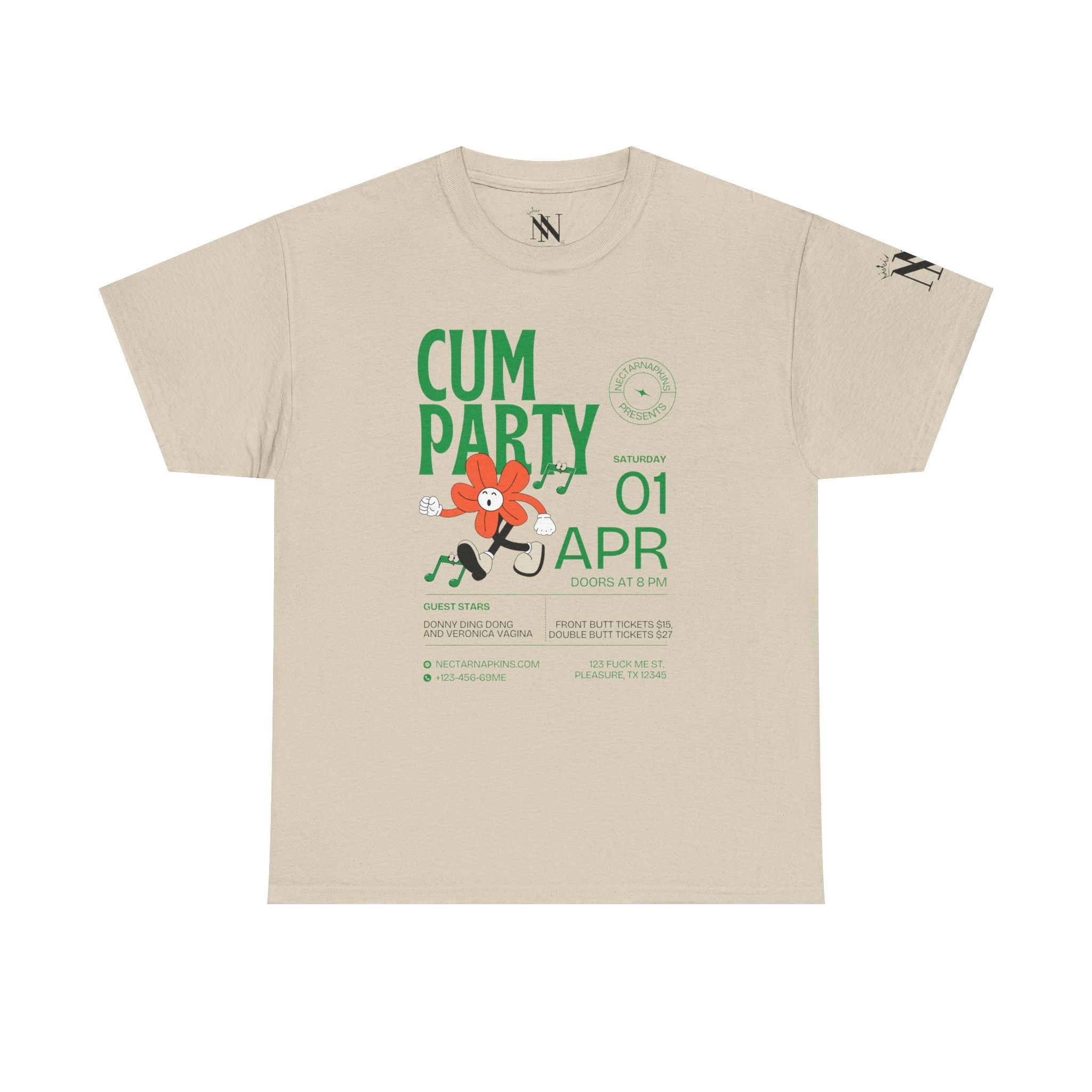 Cum Party! | Mix & Match 100% Cotton Unisex Fun-Flirty Lovers’ Tees