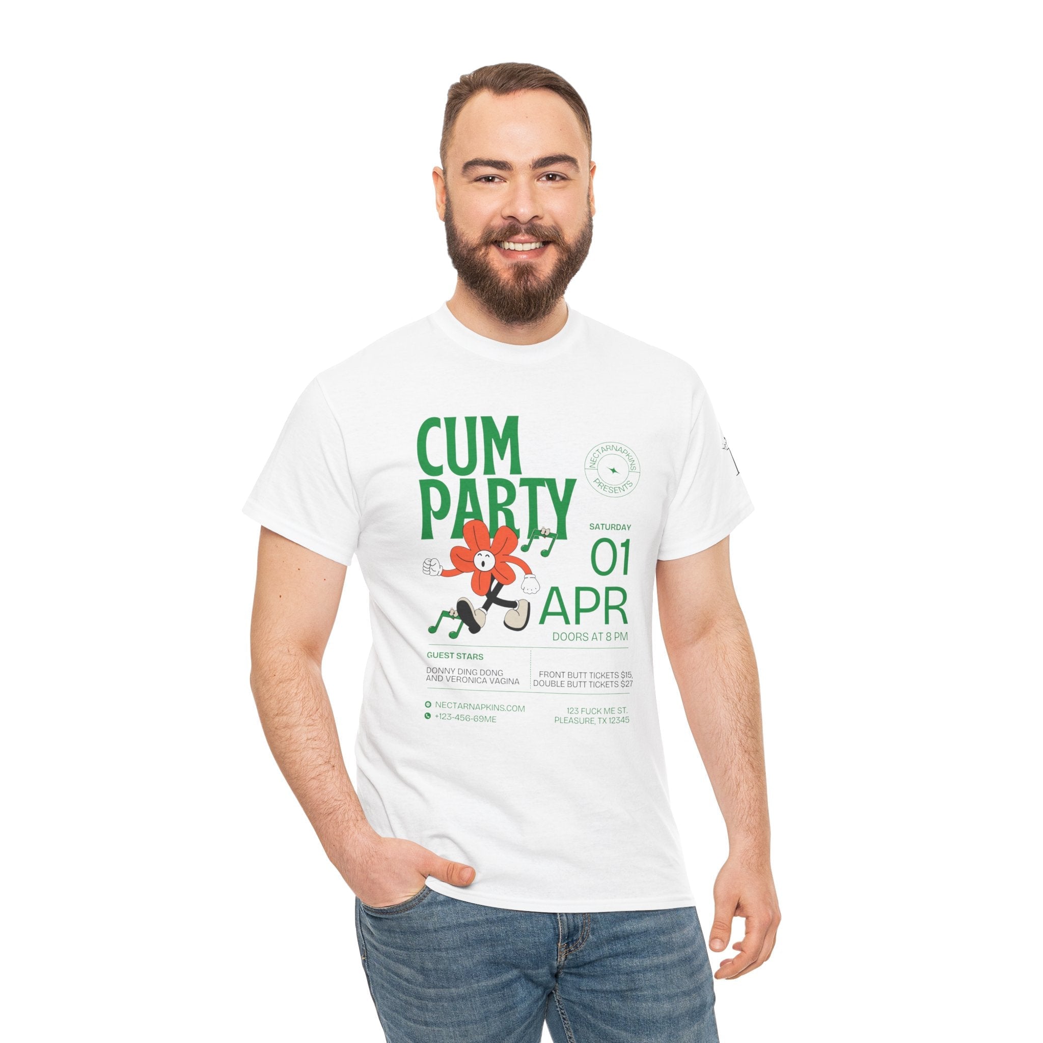 Cum Party! | Mix & Match 100% Cotton Unisex Fun-Flirty Lovers’ Tees
