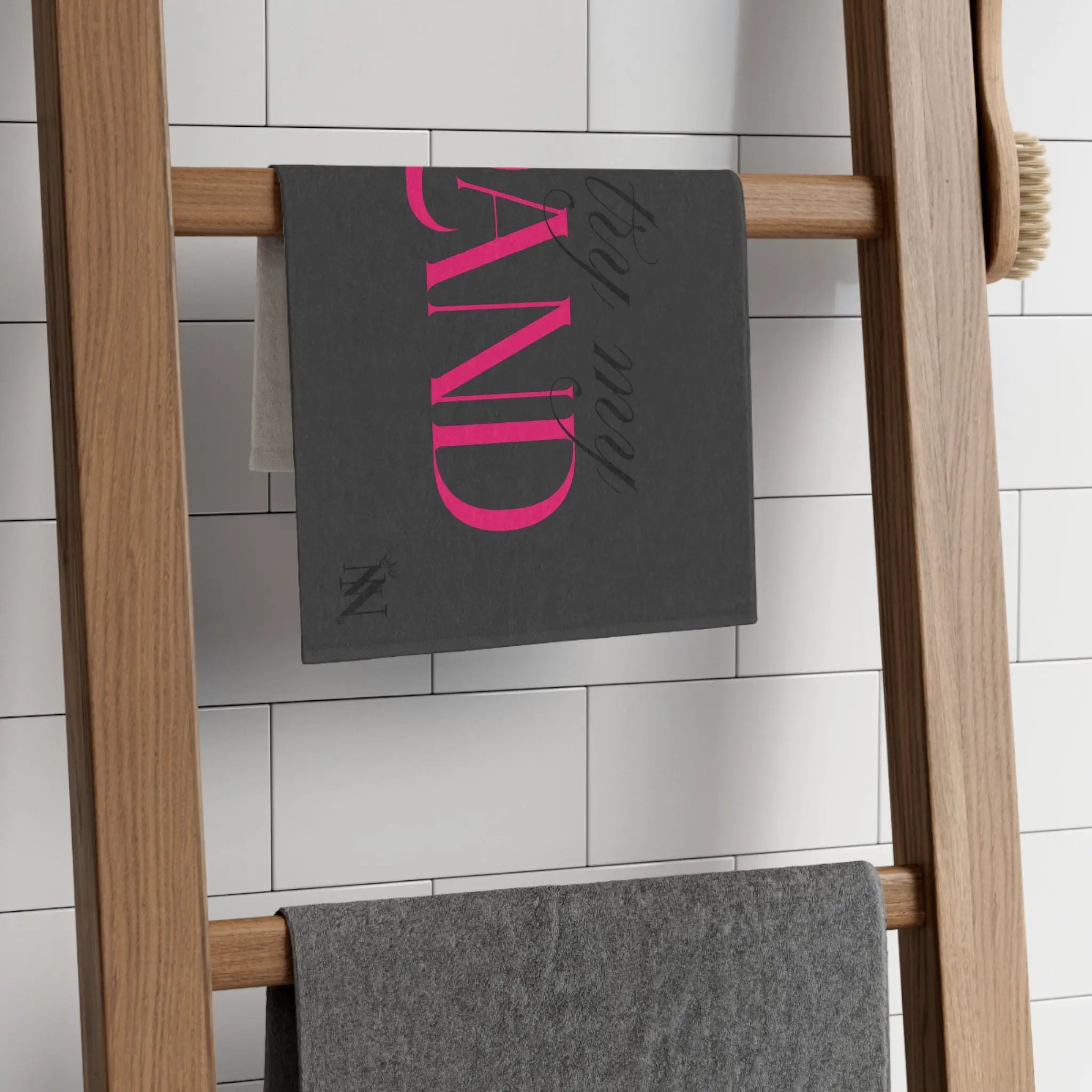 Cum Try My Brand Dark Grey | Mix & Match Soft Fun-Flirty Lovers’ Towels