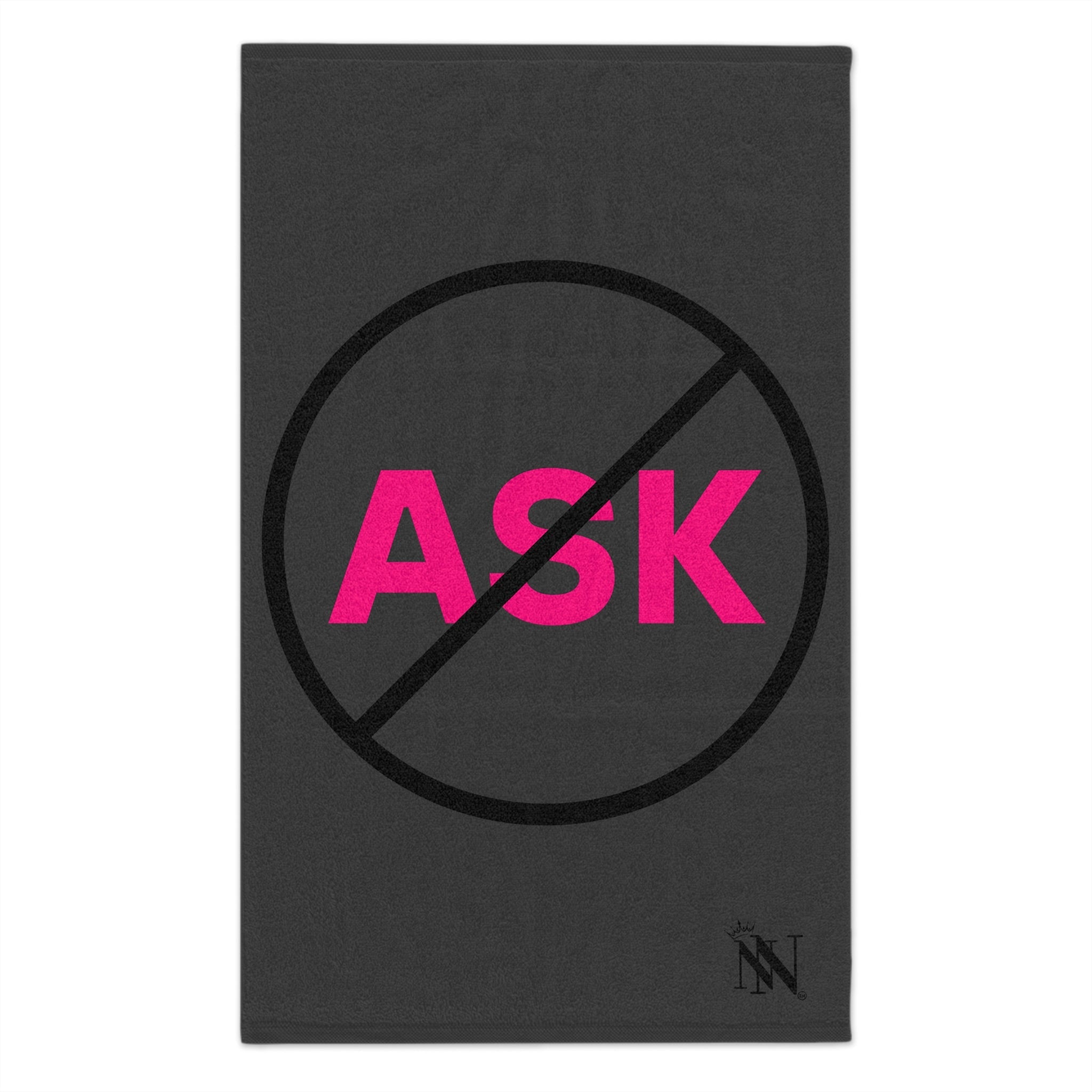 Don’t Ask Dark Grey | Mix & Match Soft Fun-Flirty Lovers’ Towels