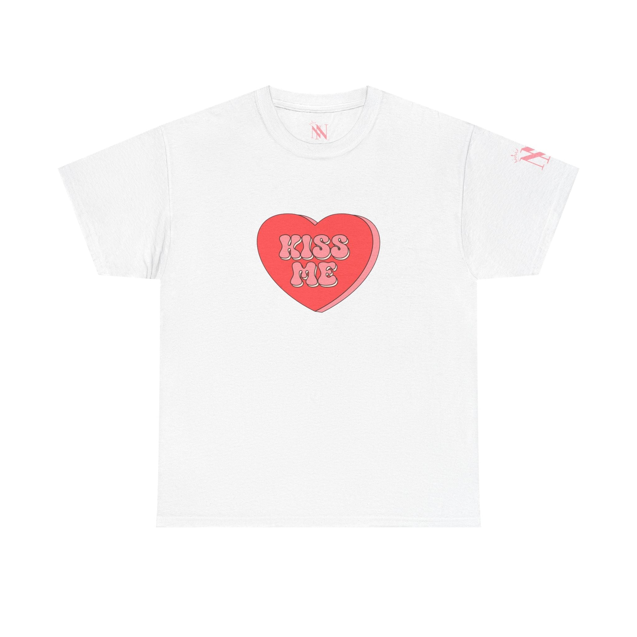 Kiss Me Candy Heart | Mix & Match 100% Cotton Unisex Fun-Flirty Lovers’ Tees