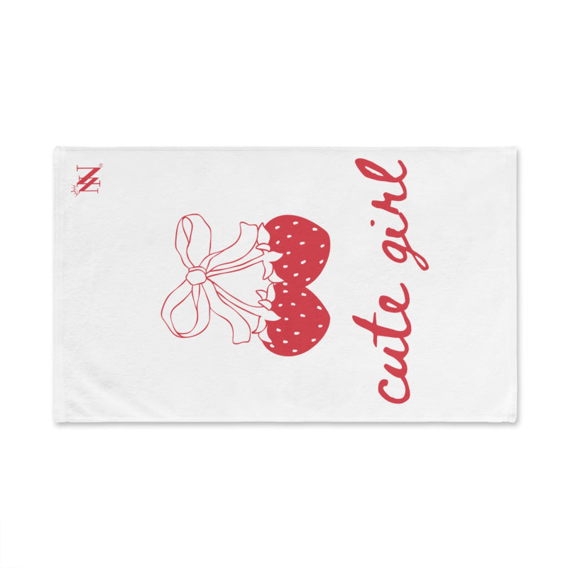 Cute Girl Strawberries | Mix & Match Classic Fun-Flirty Lovers’ Towels