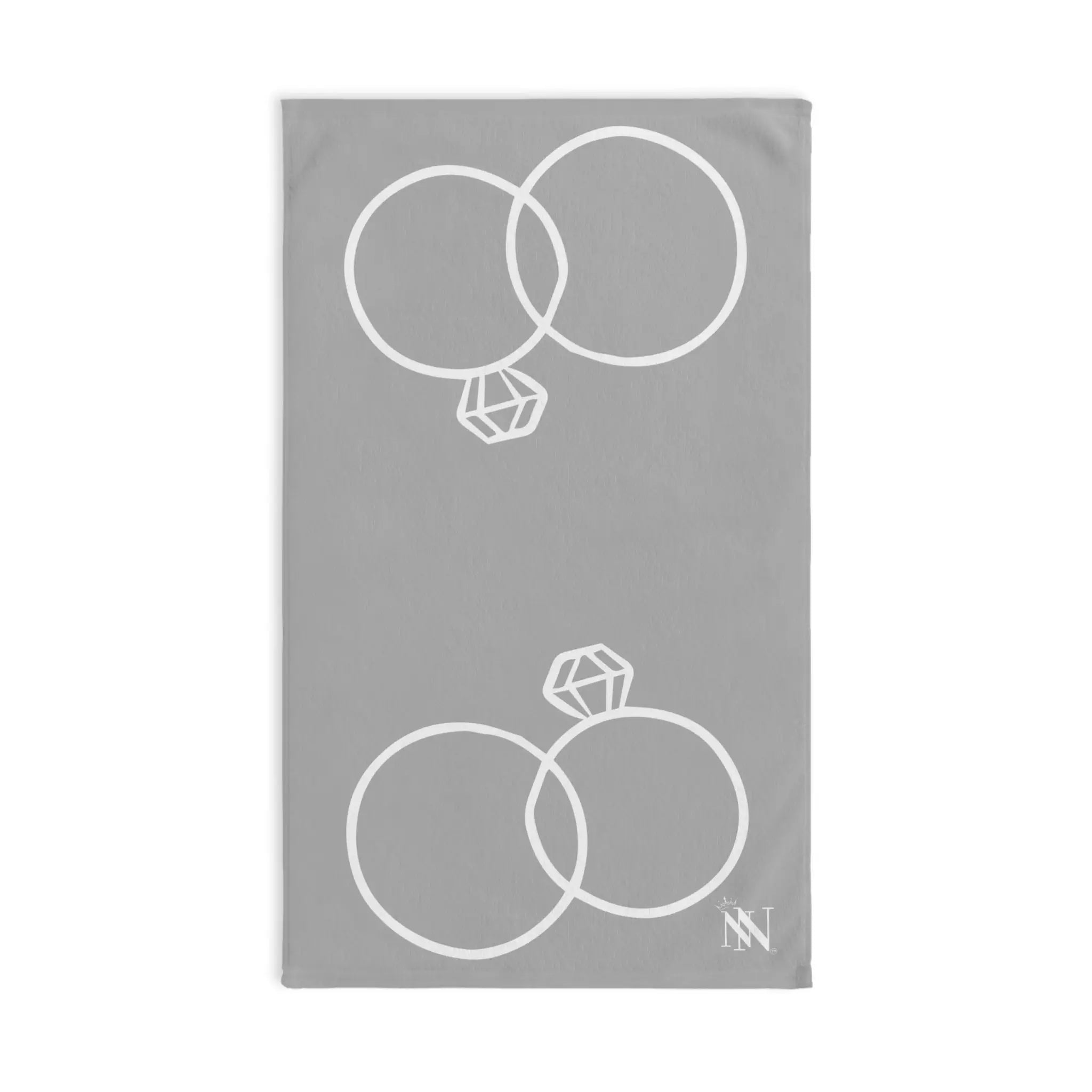 Wedding Rings Shareable Light Grey | Mix & Match Original Fun-Flirty Lovers’ Towels