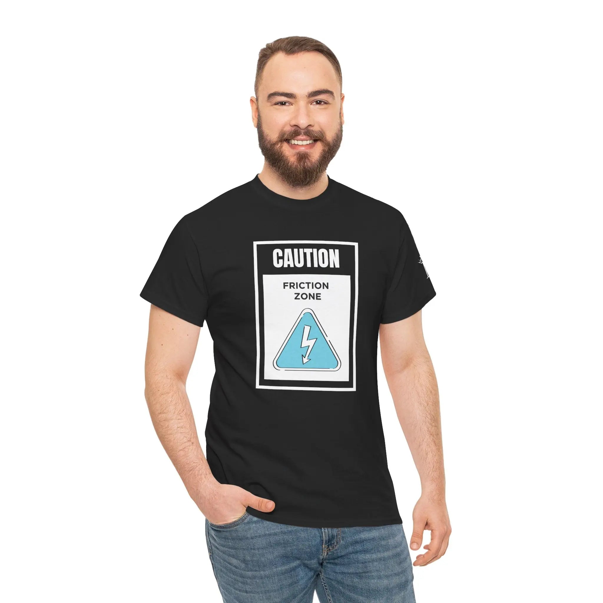 Caution Friction Zone Romantic Couples Sex Gifts 100% Cotton T-Shirt