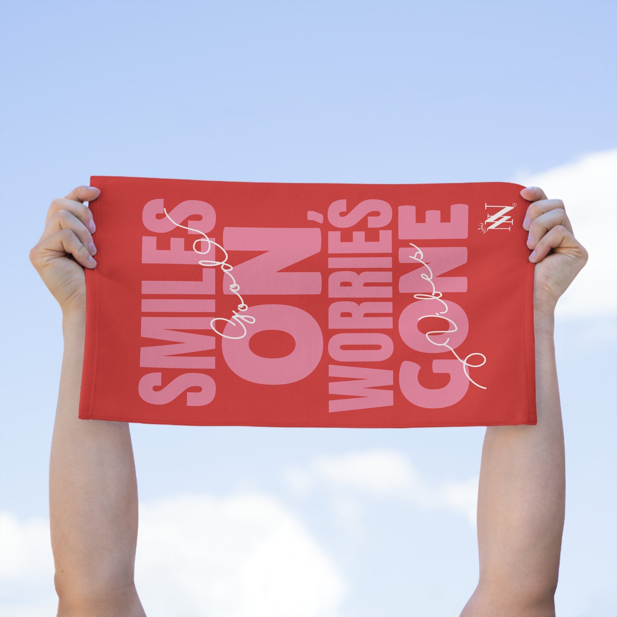 Smiles On Worries Gone Good Vibes | Mix & Match Soft Fun-Flirty Lovers’ Towels