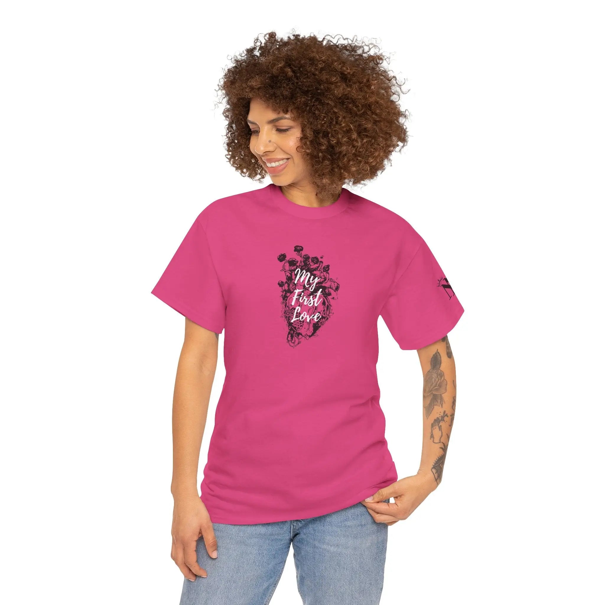 My First Love Real Heart & Flowers | Nectar Napkins Fun-Flirty Lovers’ T-Shirts