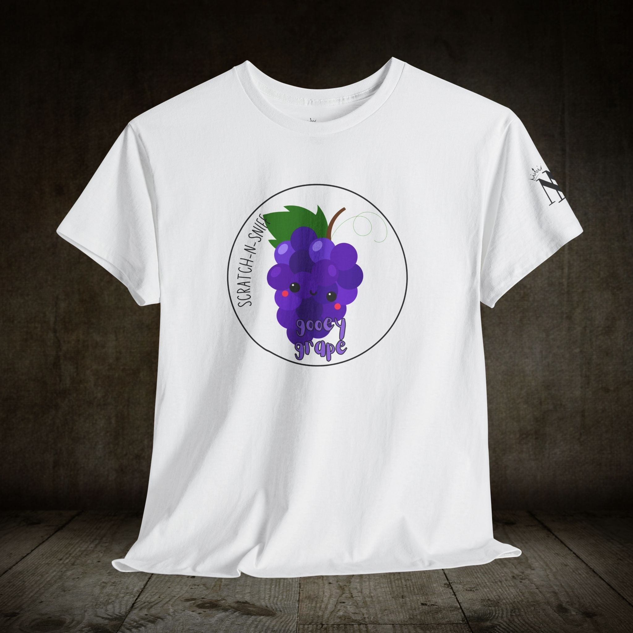 Gooey Grape Scratch N Sniff | Mix & Match 100% Cotton Unisex Fun-Flirty Lovers’ Tees