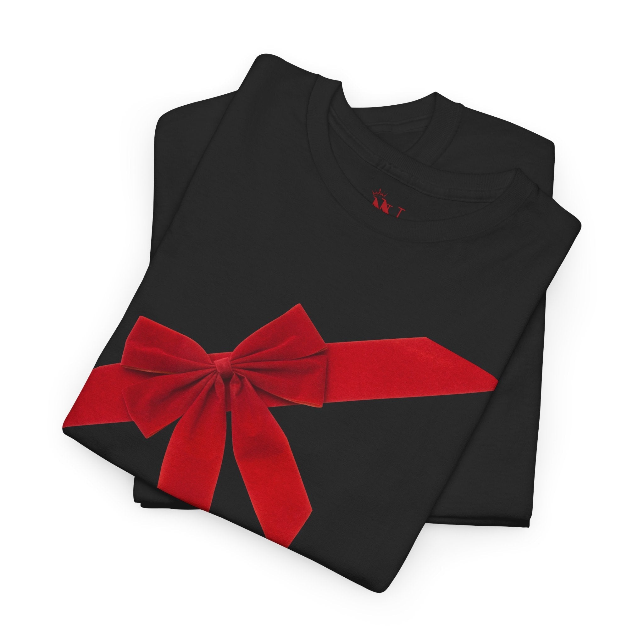 Red Velvet Gift Bow | Mix & Match 100% Cotton Unisex Fun-Flirty Lovers’ Tees