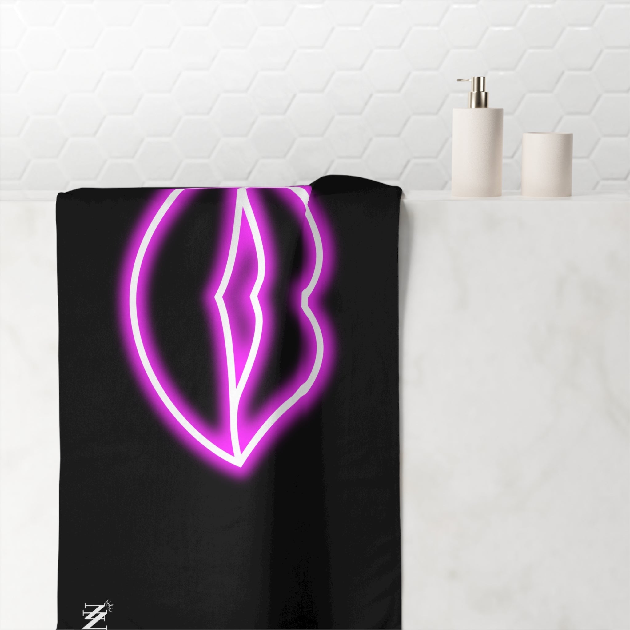Her Lips Neon Big Ass Sex Towel