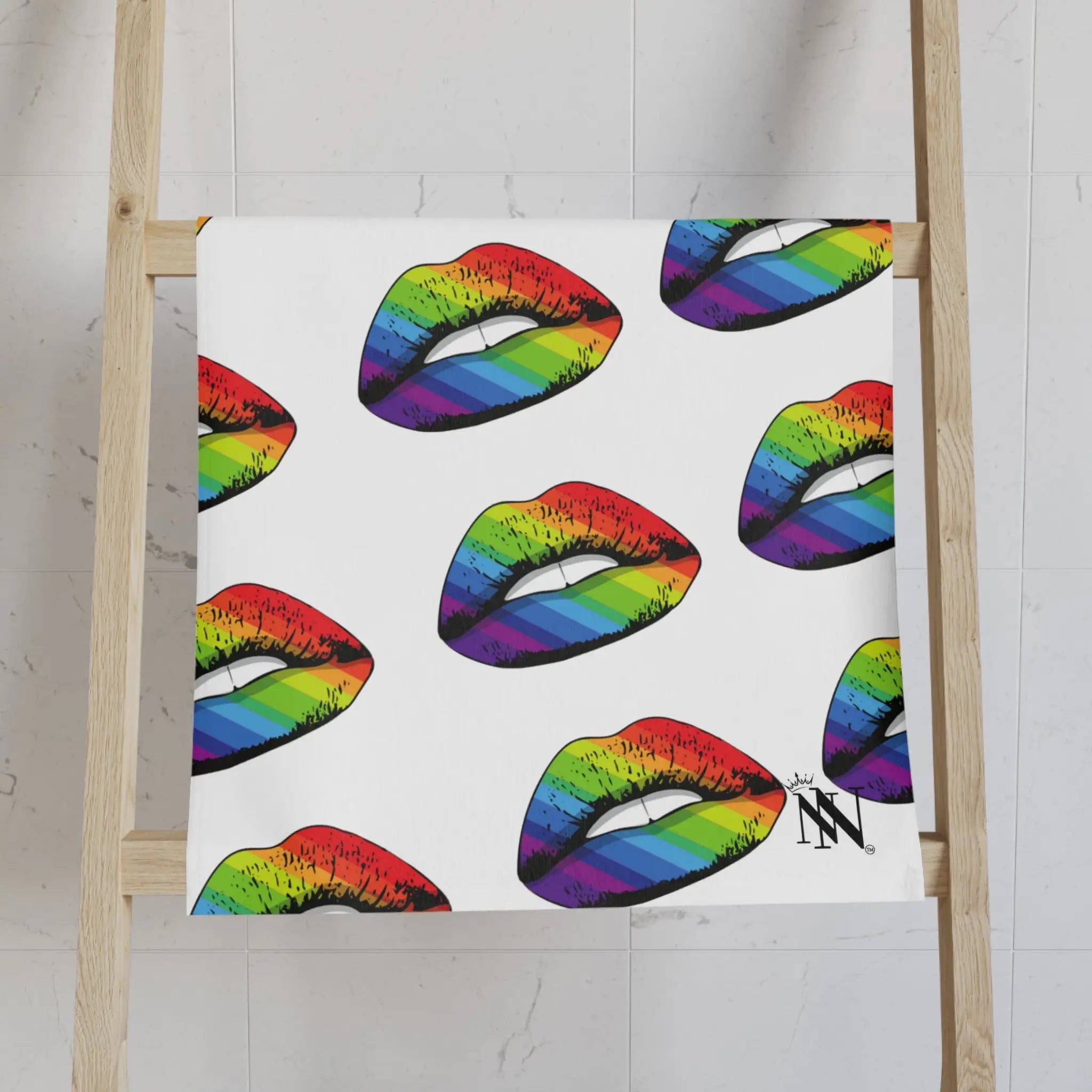 Rainbow Lips Patterned | Mix & Match Classic Fun-Flirty Loversâ Towels