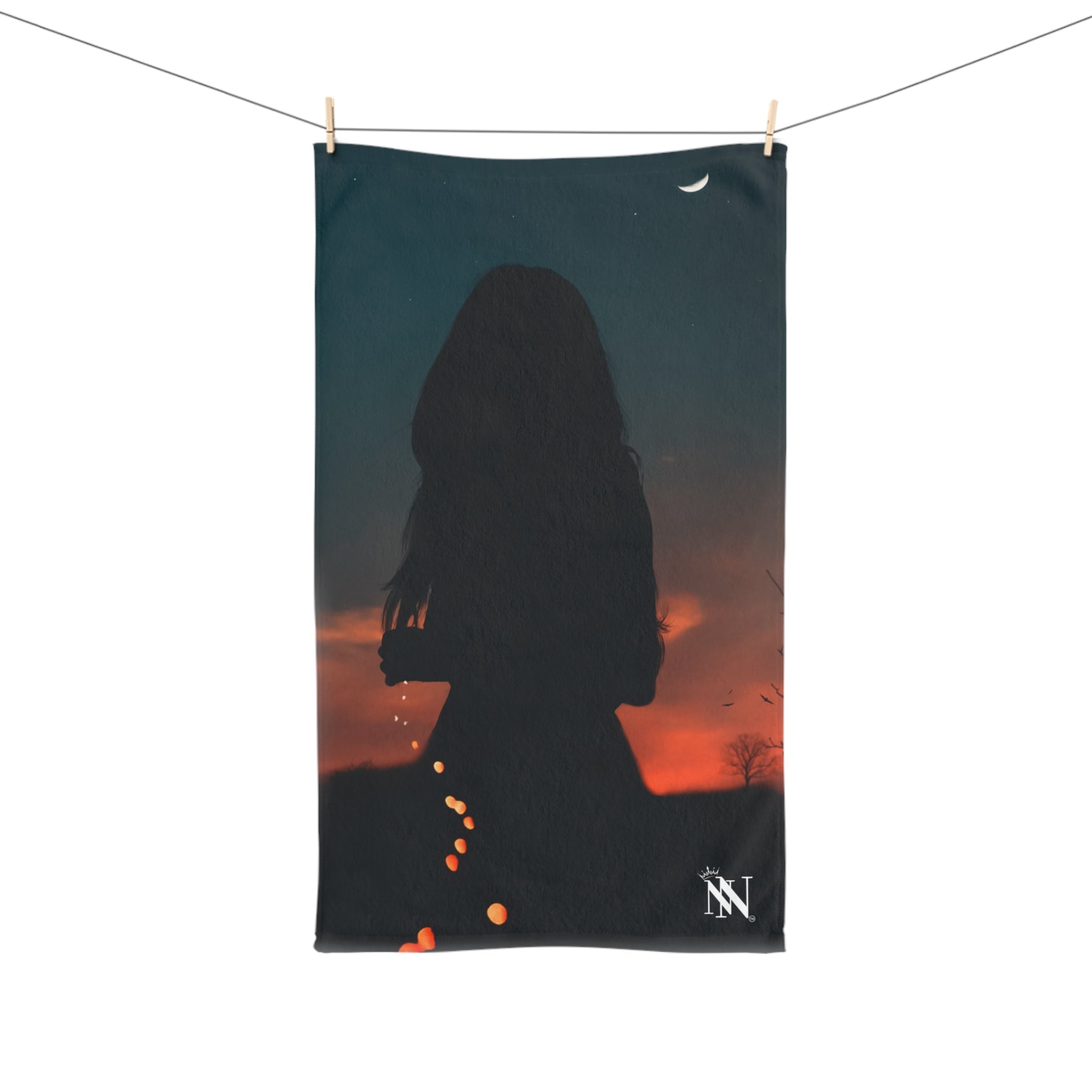 Sunset Silhouette Woman 3D Print | Mix & Match Original Fun-Flirty Lovers’ Towels