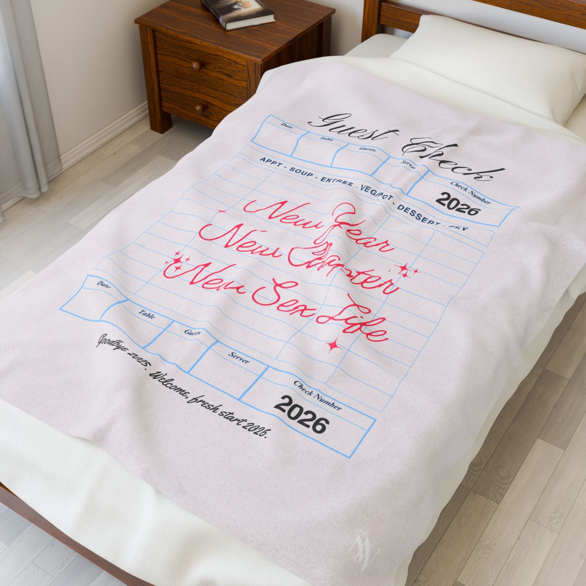 New Year New Sex Life Guest Check | Mix & Match Velveteen Fun-Flirty Lovers’ Blankets