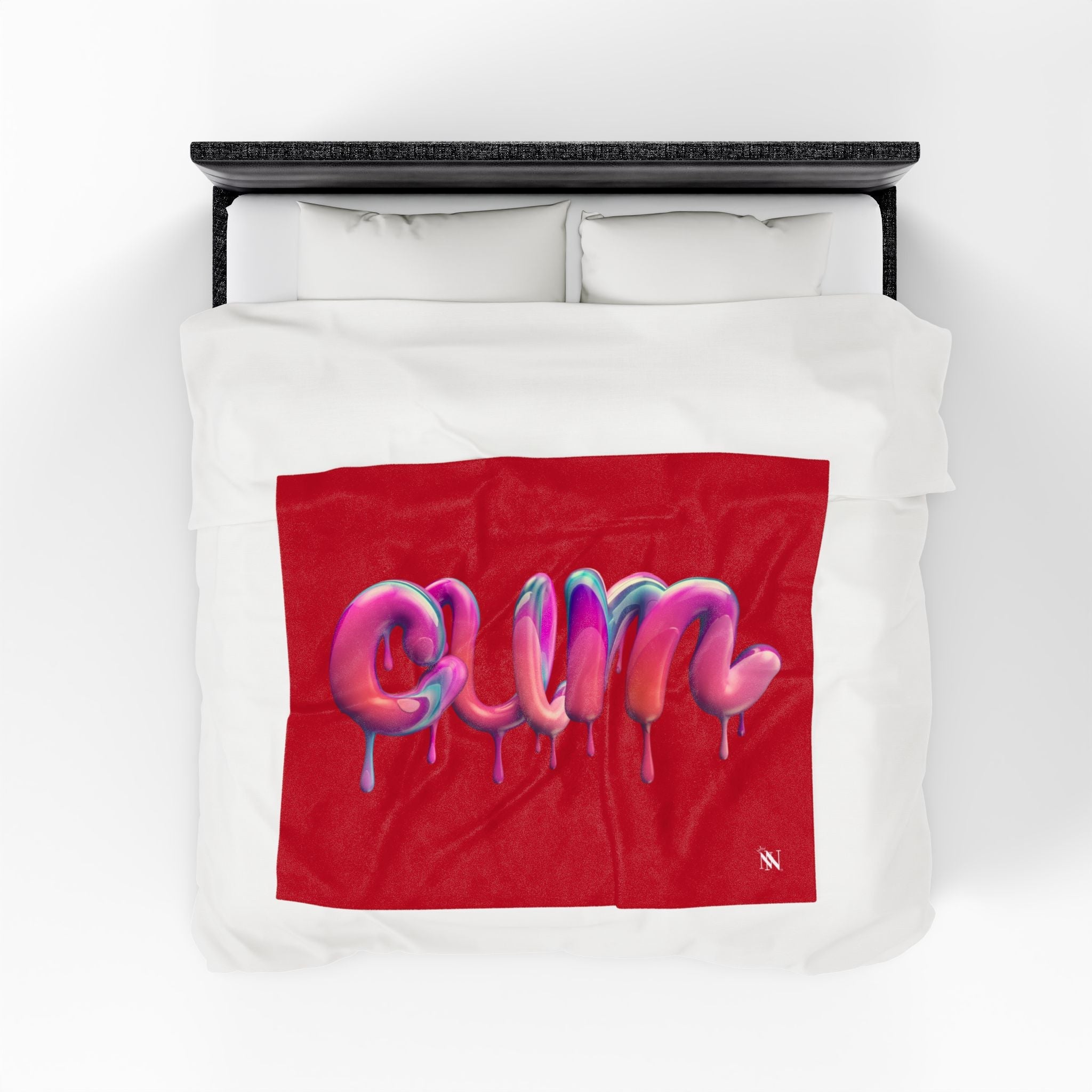 Dripping Cum Red | Mix & Match Velveteen Fun-Flirty Lovers’ Blankets