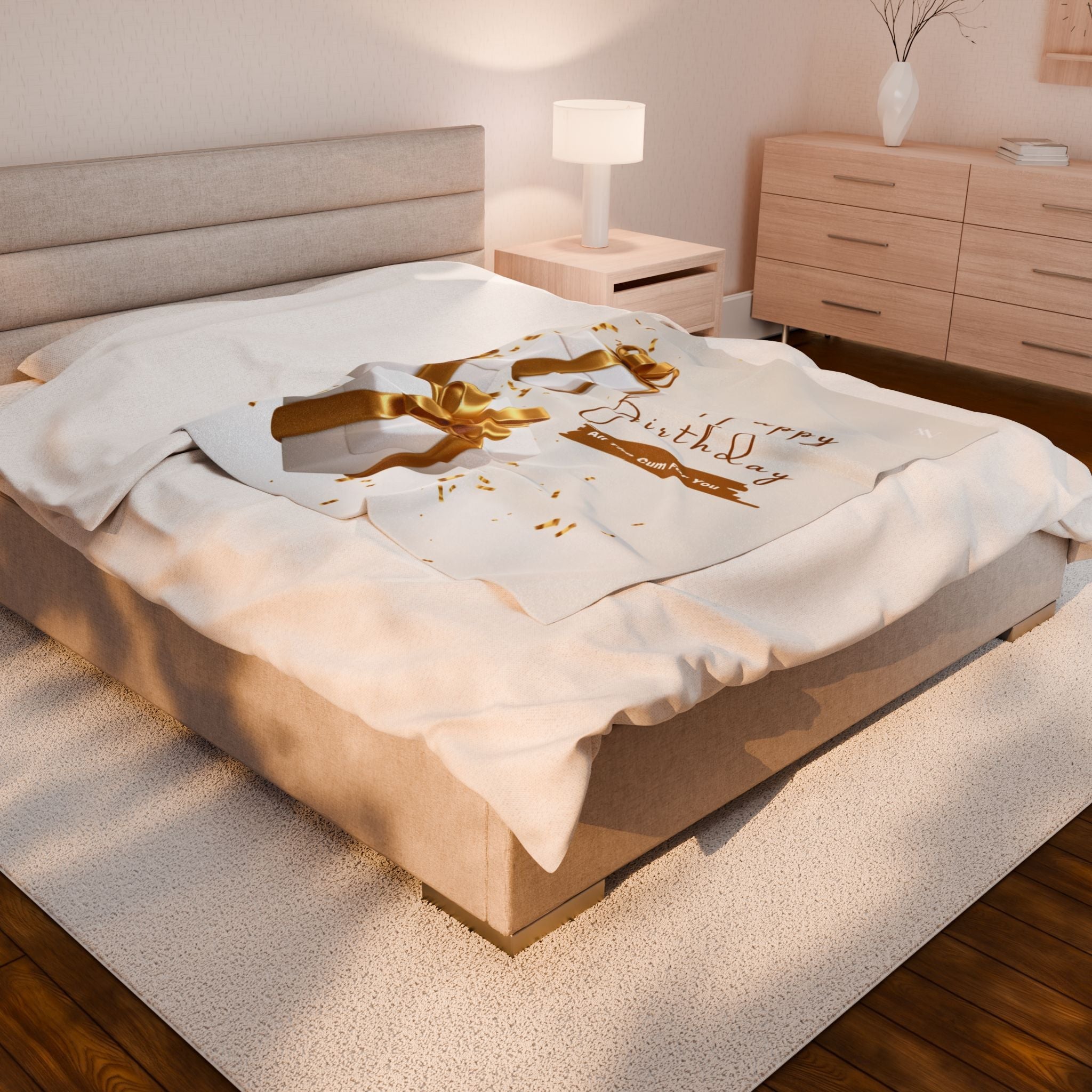 Gold Happy Birthday | Mix & Match Fun-Flirty Lovers’ Blankets