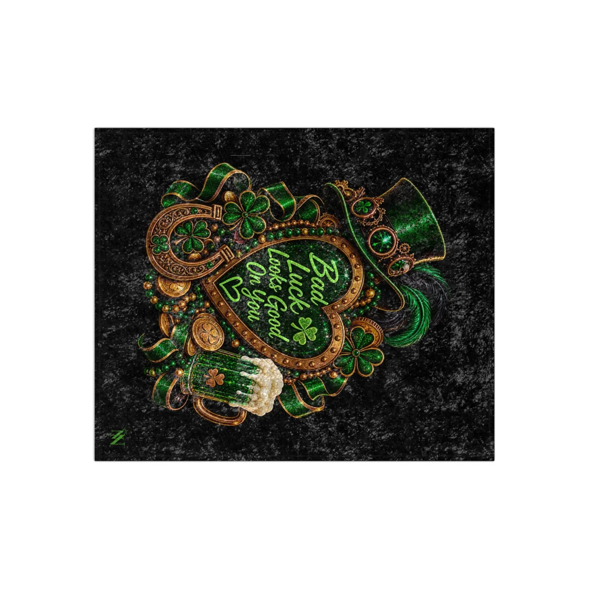 Bad Luck Looks Good on You Irish Crushed Velvet Blanket