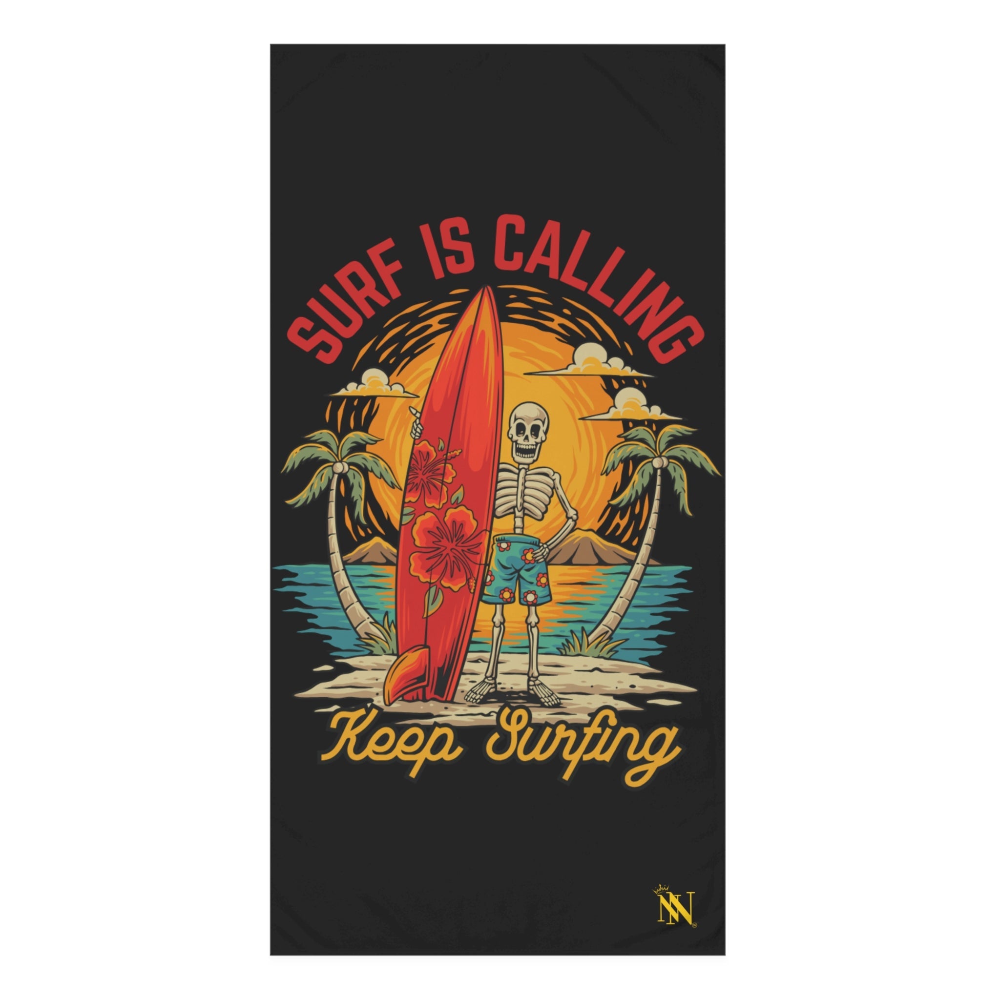Keep Surfing Skeleton Beach | Mix & Match XL Fun-Flirty Lovers’ Towels