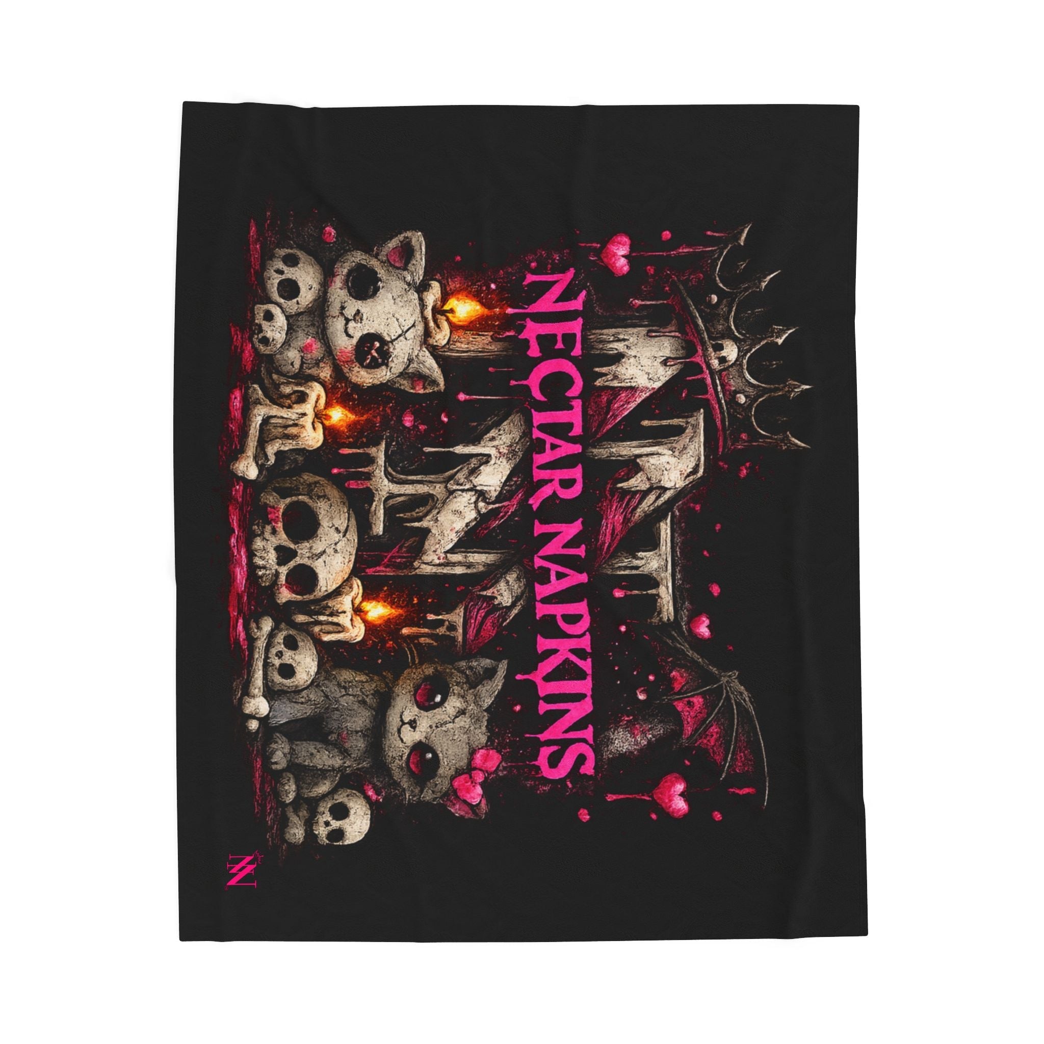 Nectar Napkins Gothic Kitty Romantic Gifts for Lovers Blanket
