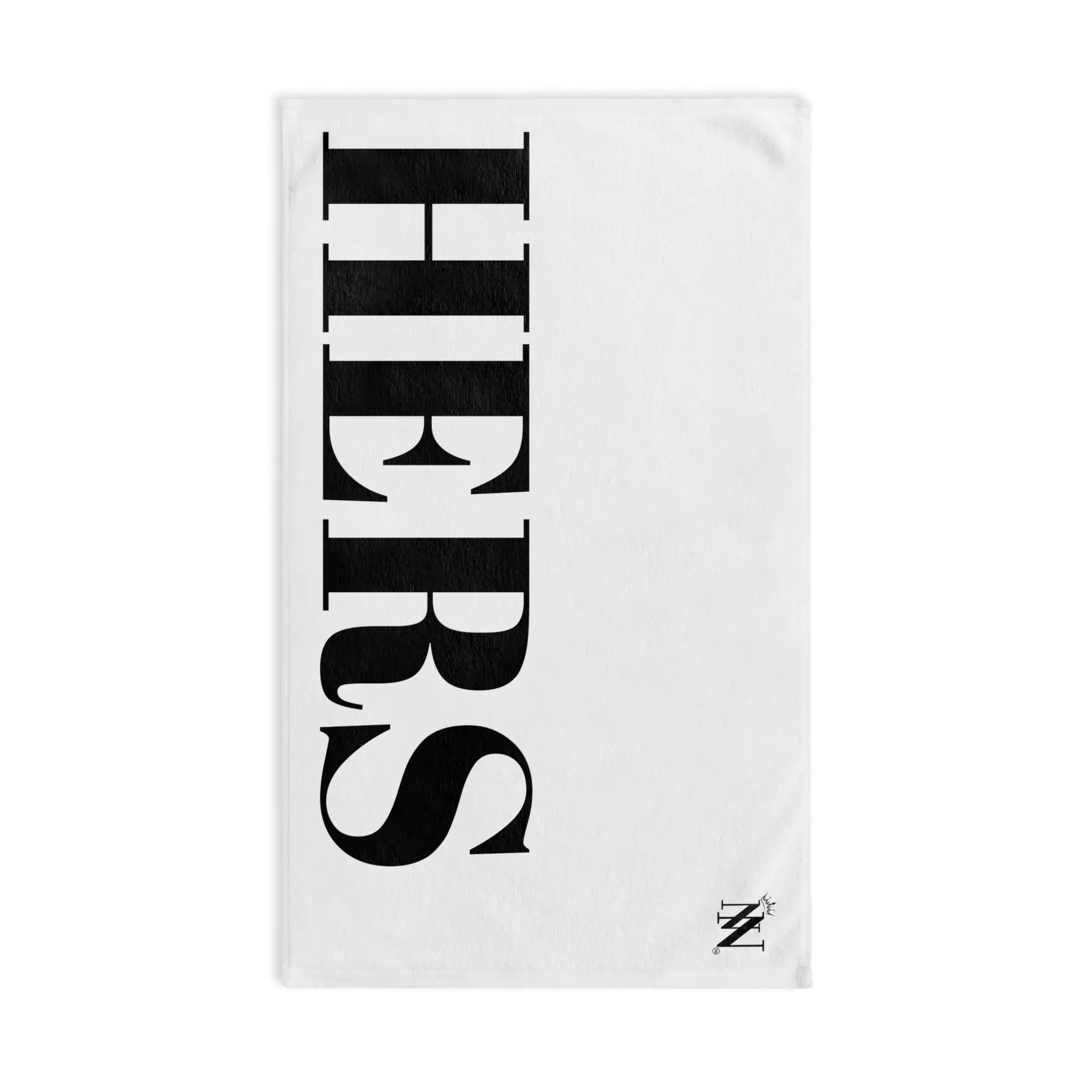 Hers Giant Letters White | Mix & Match Classic Fun-Flirty Lovers’ Towels