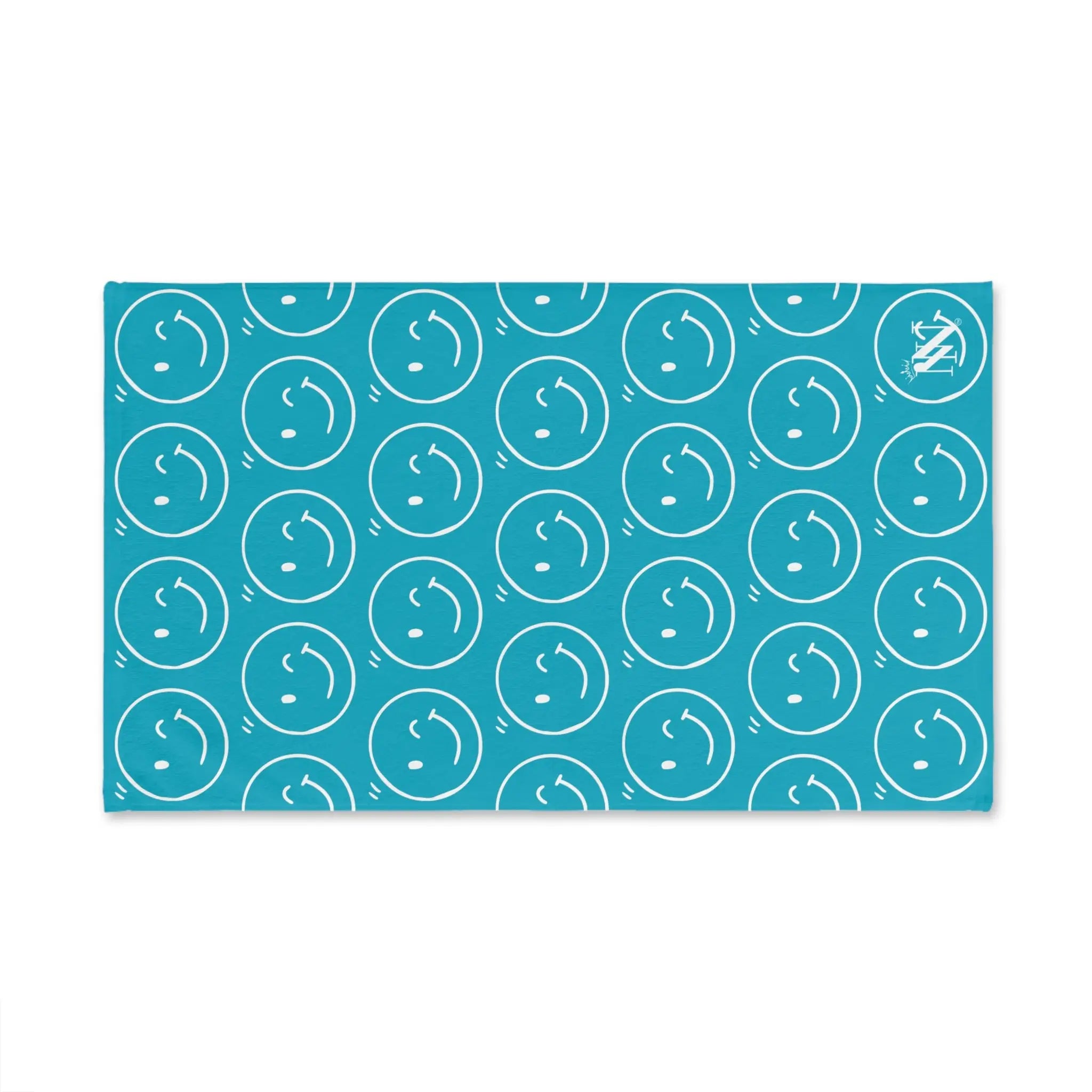 Wink Emoji Pattern Teal | Mix & Match Classic Fun-Flirty Lovers’ Towels