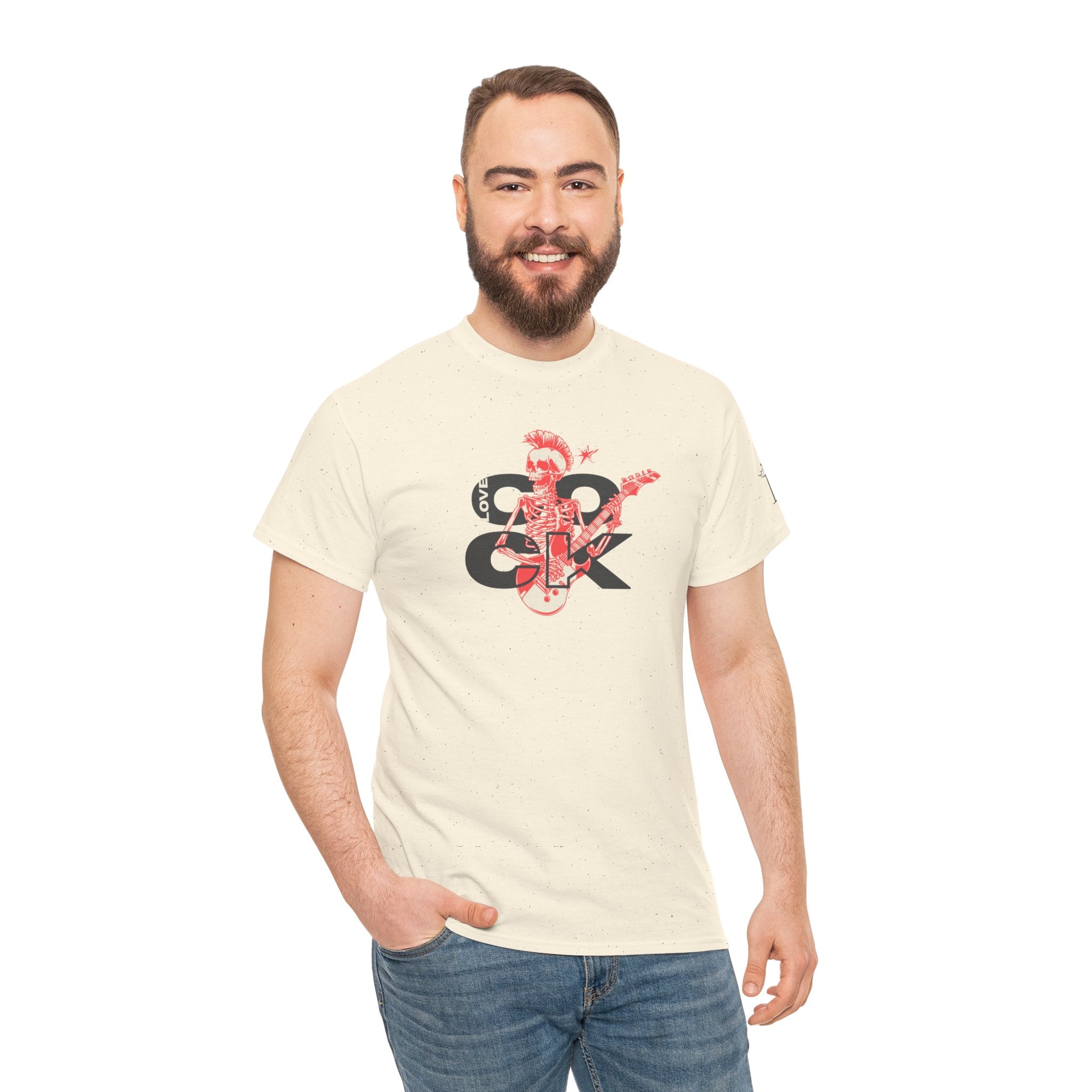 Love Cock Skull Rocker 100% Cotton T-Shirt