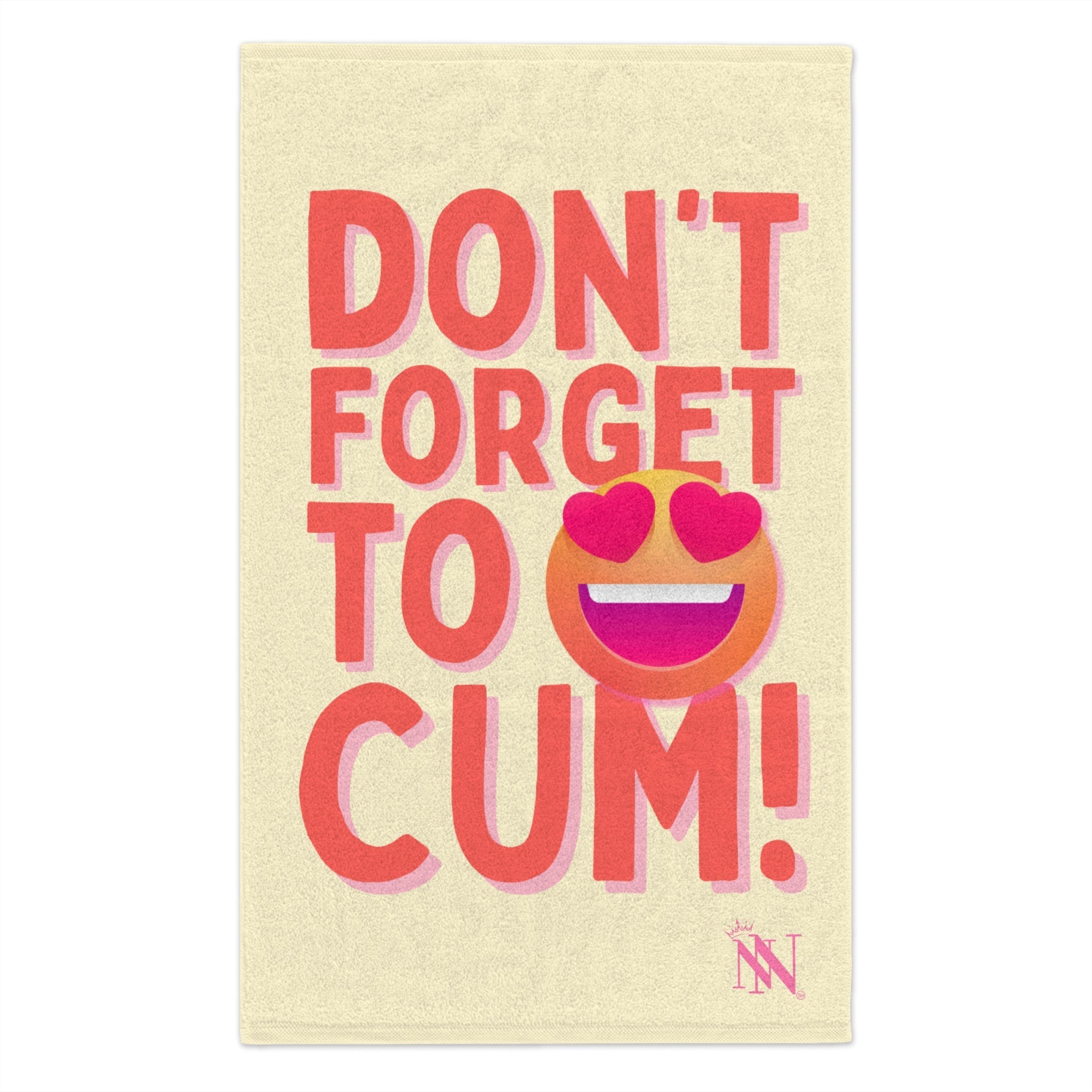 Don’t Forget to Cum! Heart Eyes Emoji Sex Towel