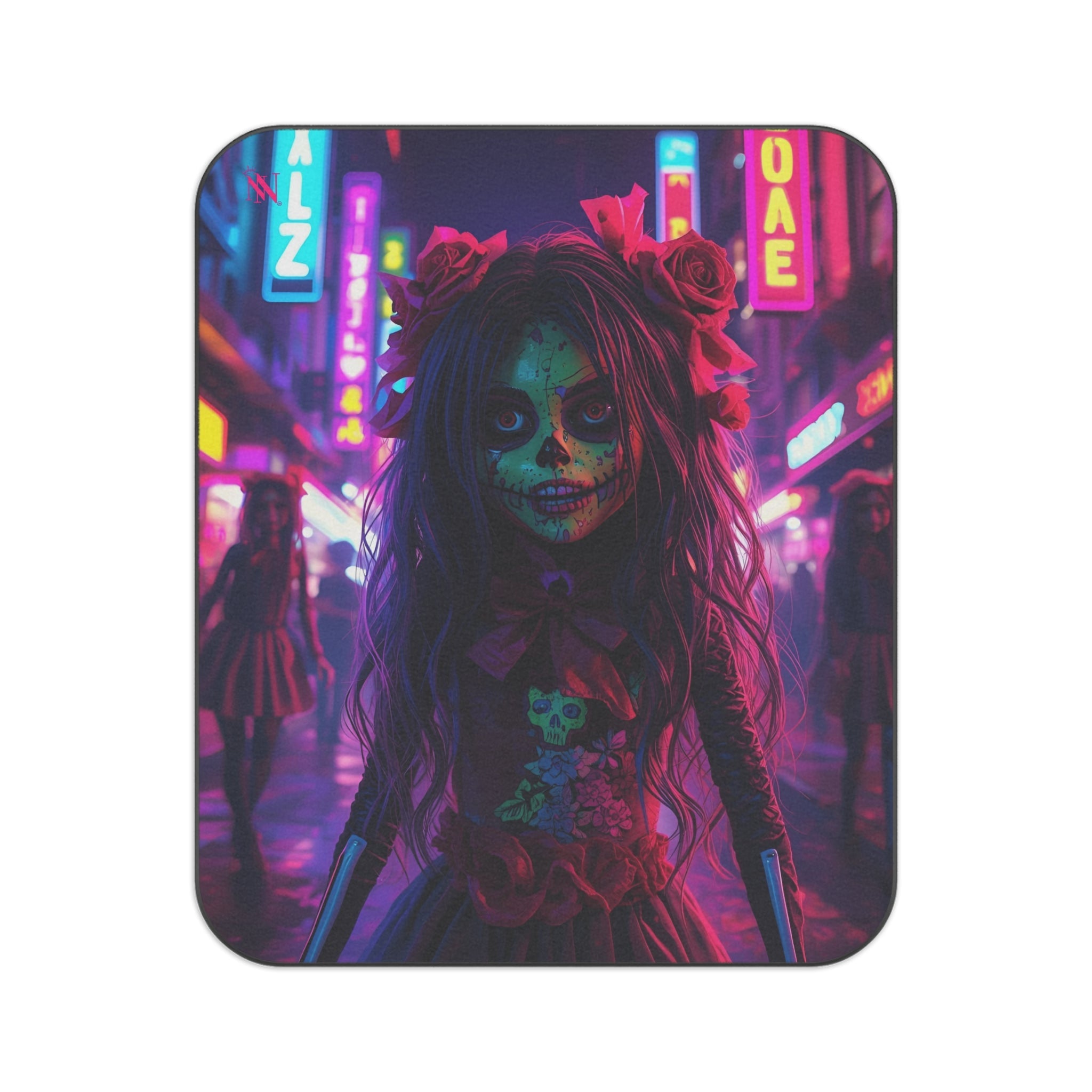 El Día de los Muertos Doll Graphic | Mix Match Fun-Flirty Lovers’ Water-Resistant Blankets