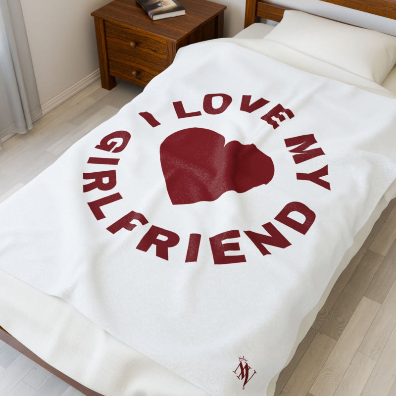 I Love My Girlfriend Heart | Mix & Match Soft Fun-Flirty Lovers’ Blankets