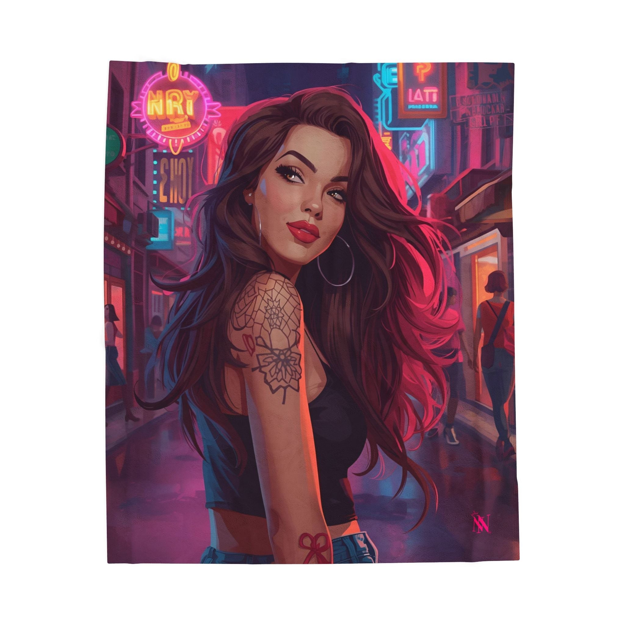 Flirty Girl Graphic | Mix & Match Velveteen Fun-Flirty Lovers’ Blankets