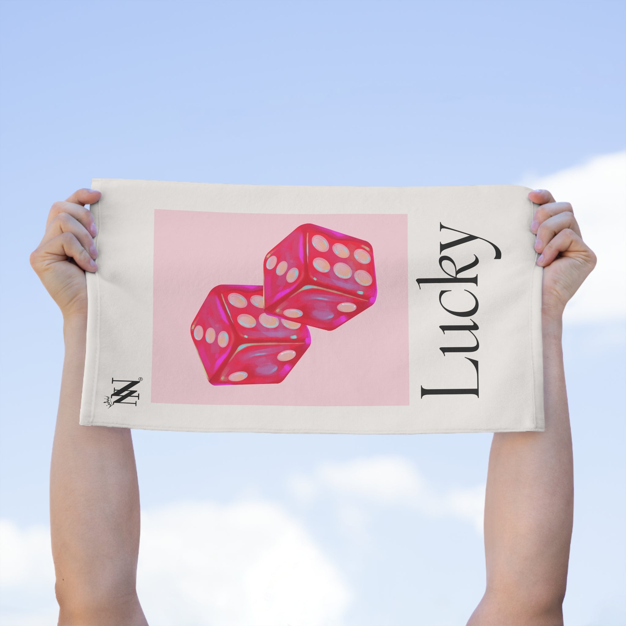 Lucky Pink Dice | Mix & Match Soft Fun-Flirty Lovers’ Towels