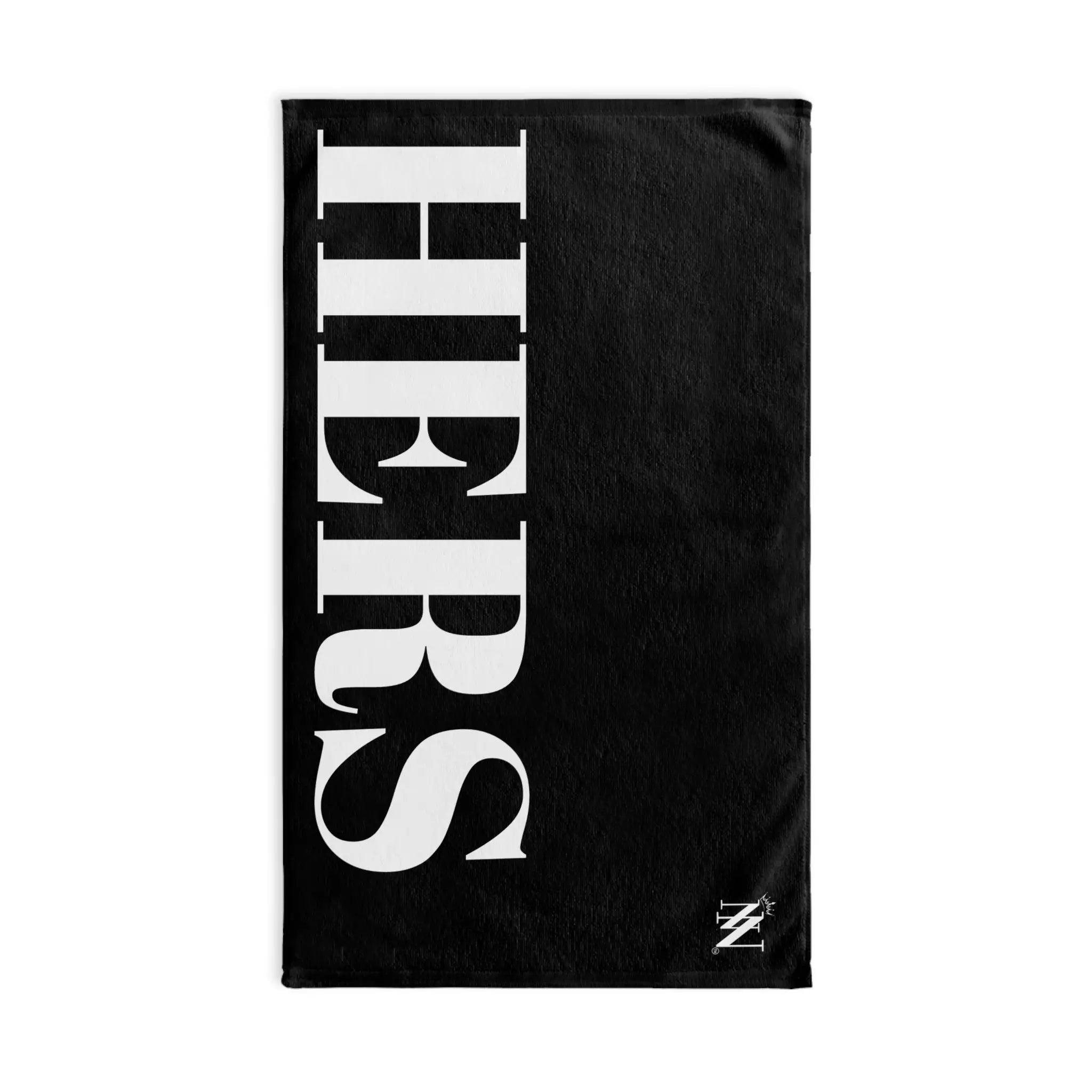 Hers Giant Letters Black | Mix & Match Classic Fun-Flirty Lovers’ Towels