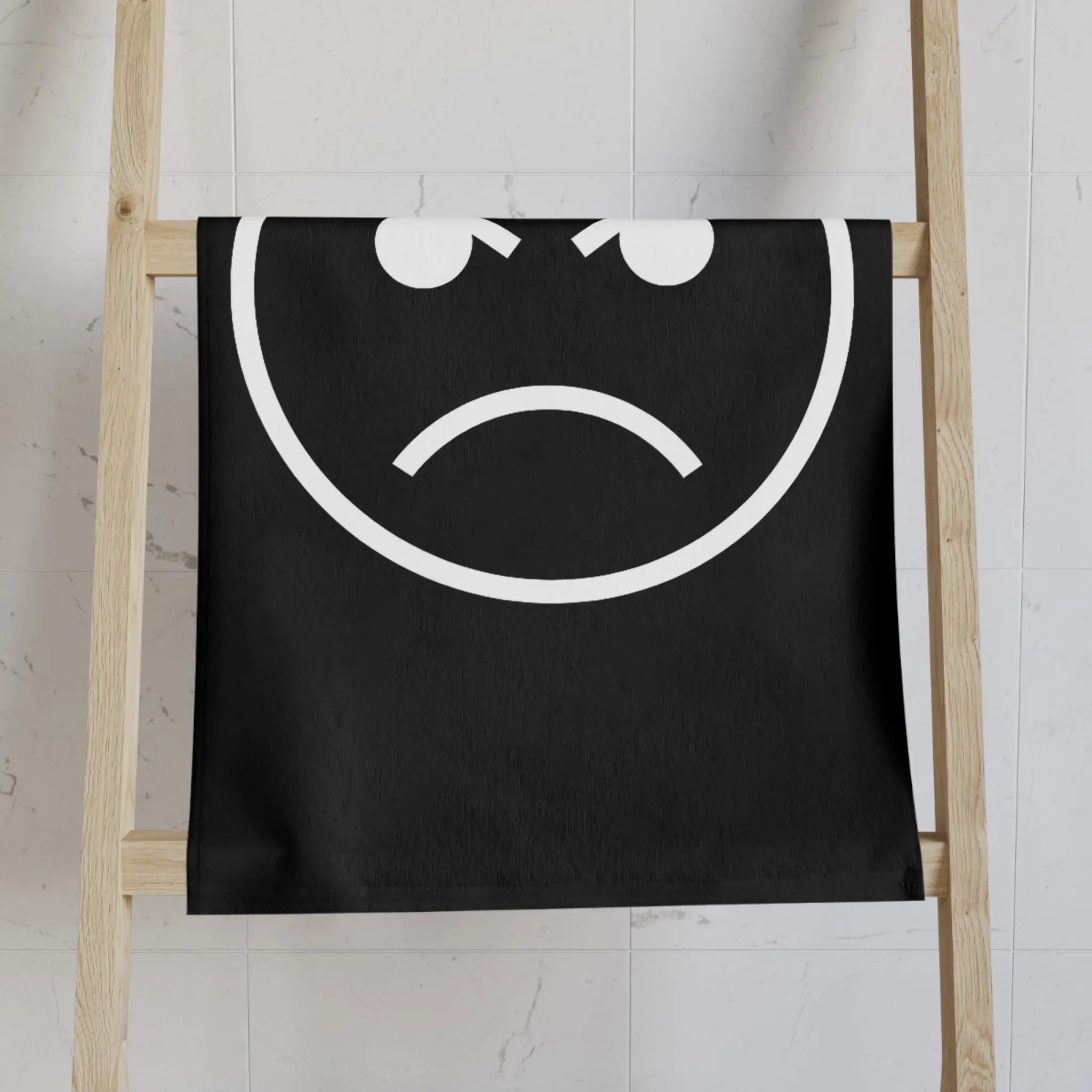 Angry Emoji Black | Mix & Match Classic Fun-Flirty Lovers’ Towels