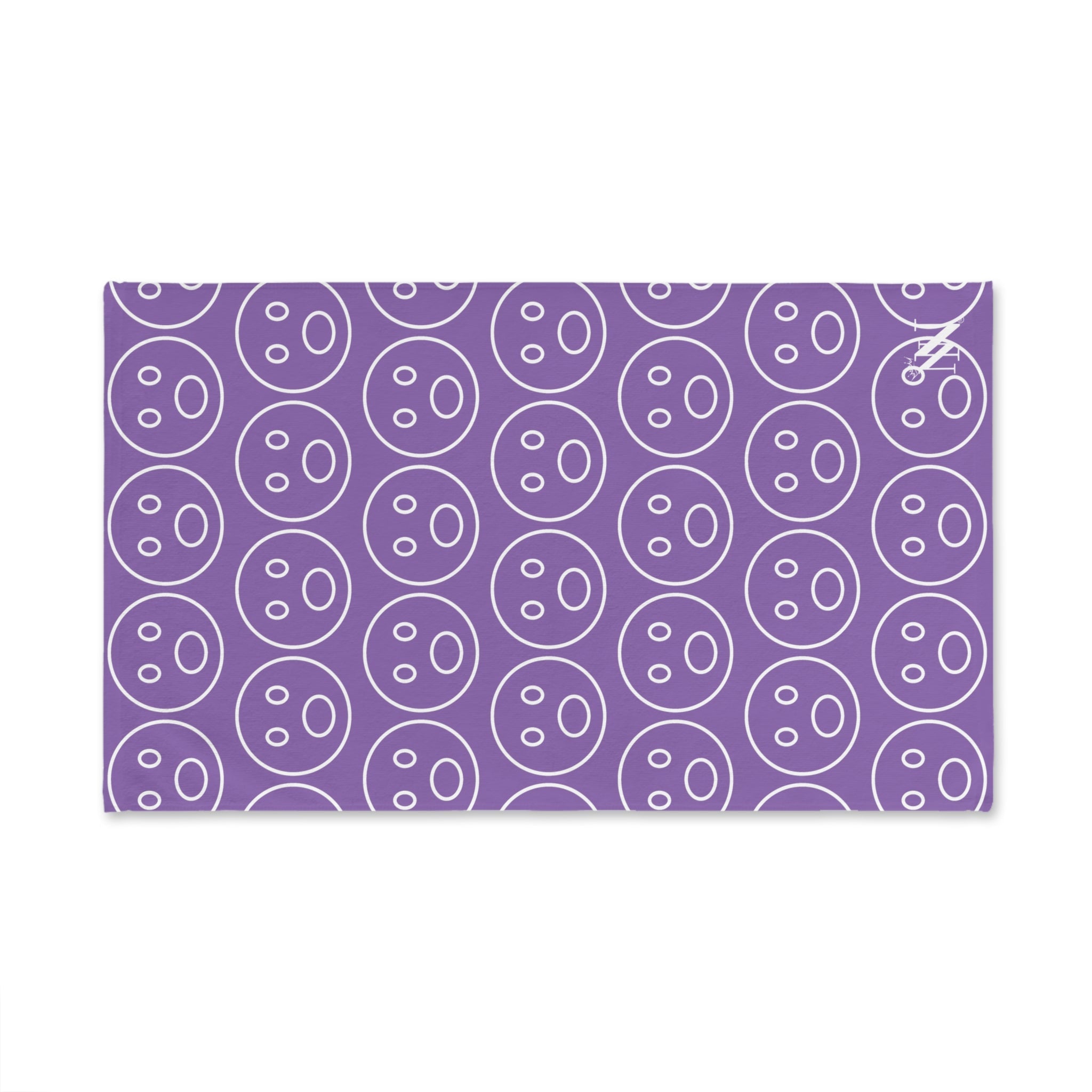 Surprised Emoji Pattern Light Purple Cum Towel