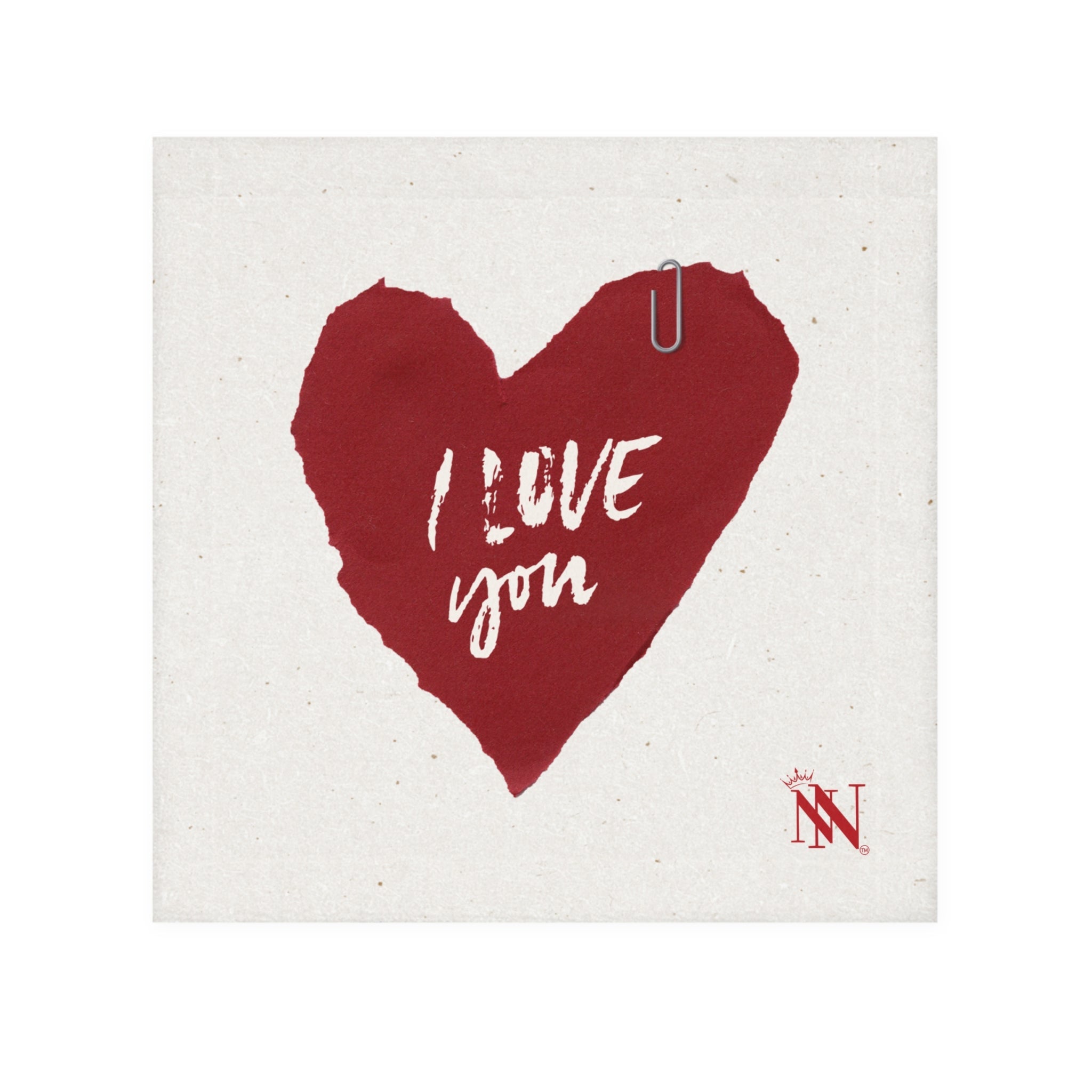 I Love You Paper Note Cum Rag